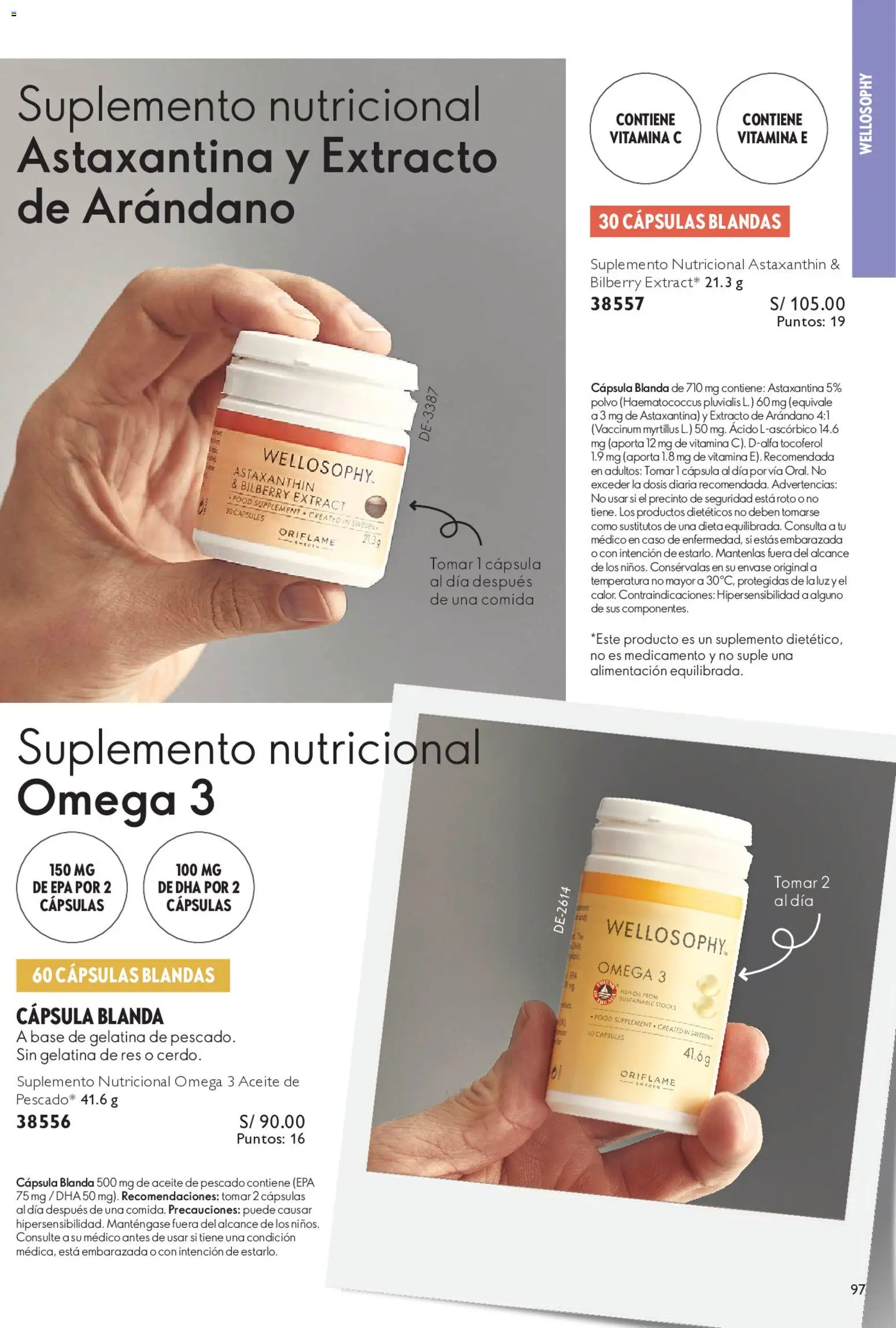 Catálogo Oriflame válido desde 09.05.2026 | Página: 99 | Productos: Aceite, Pescado, Polvo