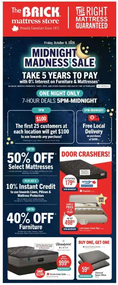 Preview of The Brick - Brick Mattress Store from shop The Brick valid from Oct 9, 2026