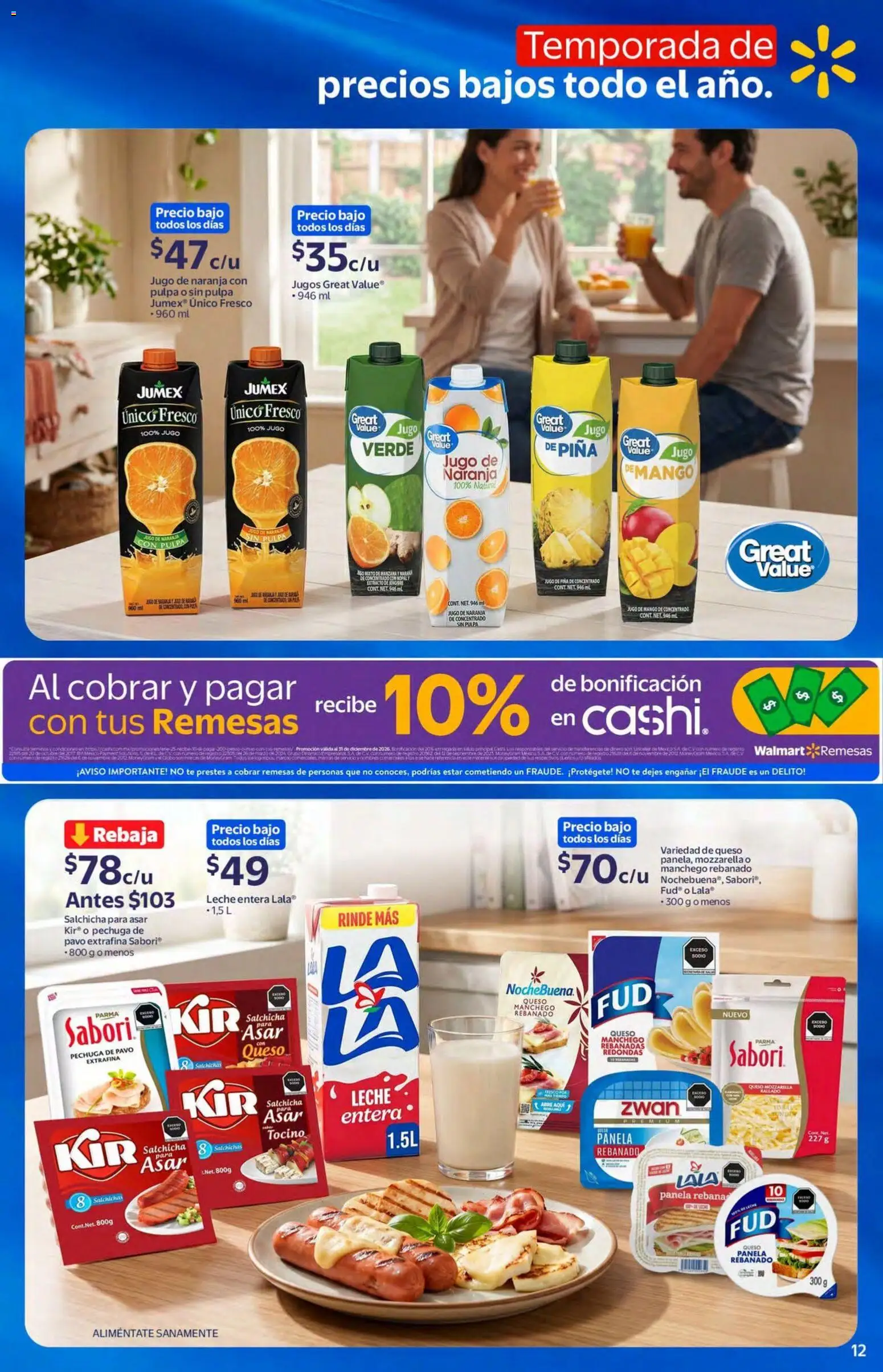 Nuevas ofertas de Walmart válidas en toda la República Mexicana desde el 22/07/2026. ¡Encuentra las mejores ofertas en Walmart folleto! | Página: 12