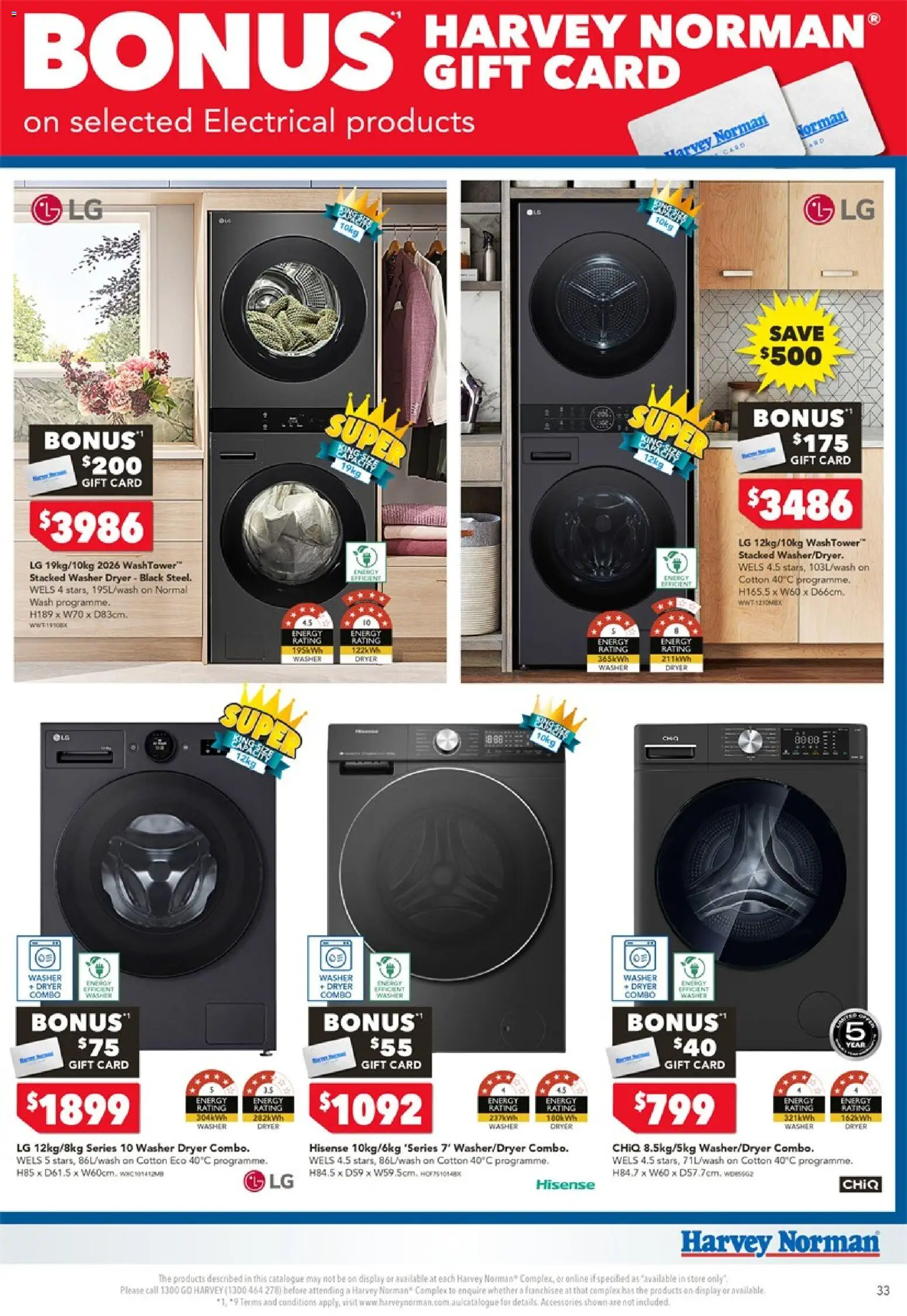 Harvey Norman catalogue - valid from 06/08/2026 | Page: 33 | Products: Accessories, Dryer, Washer