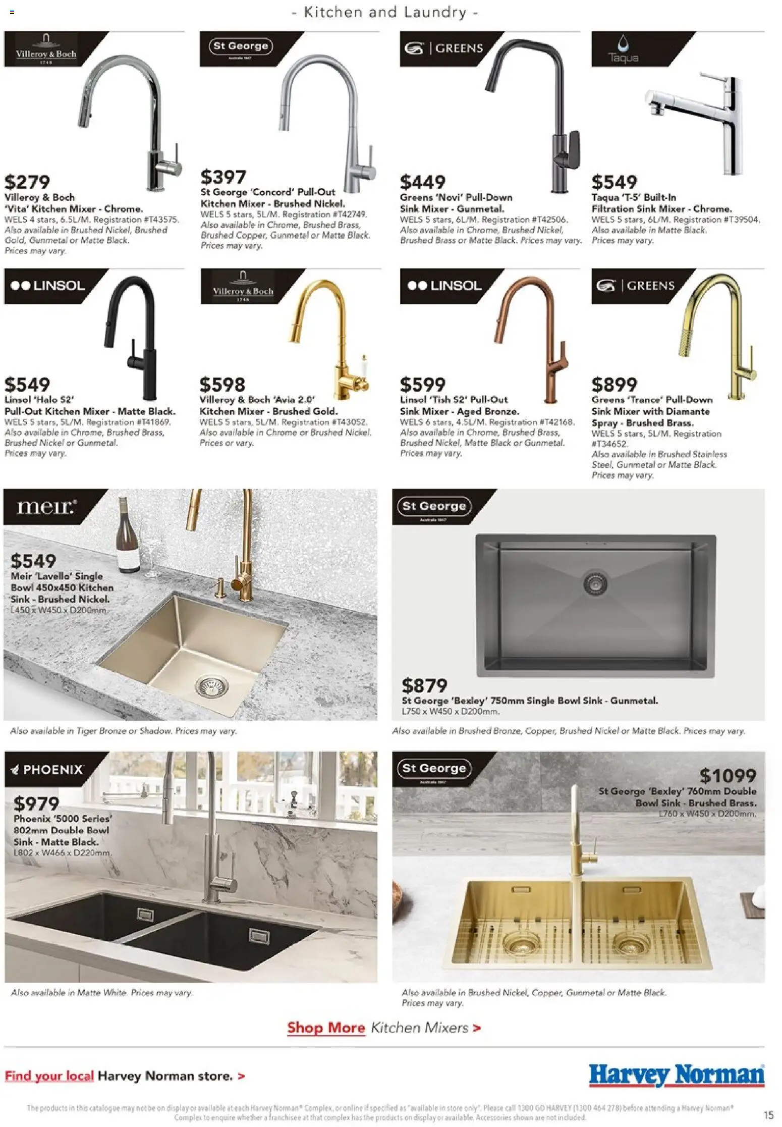 Harvey Norman catalogue - valid from 16/07/2026 | Page: 15 | Products: Sink, Greens, Accessories, Laundry