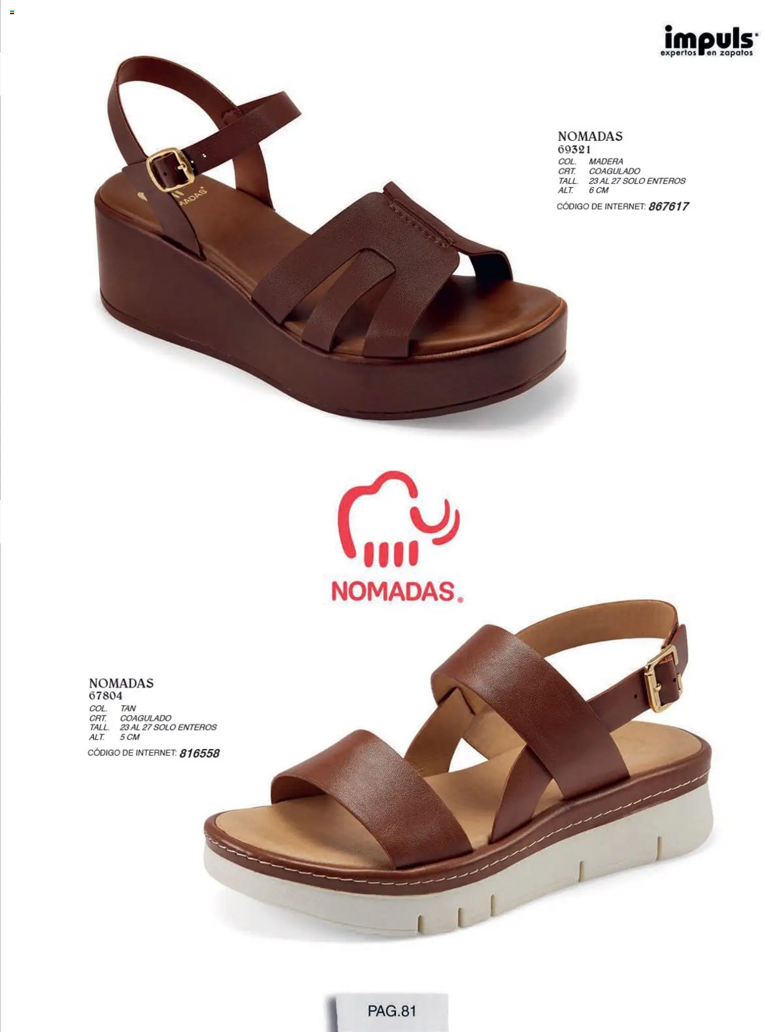 Nuevas ofertas de Impuls válidas en toda la República Mexicana desde el 01/07/2026. ¡Encuentra las mejores ofertas en Impuls catálogo Otoño Invierno! | Página: 83 | Productos: Zapatos
