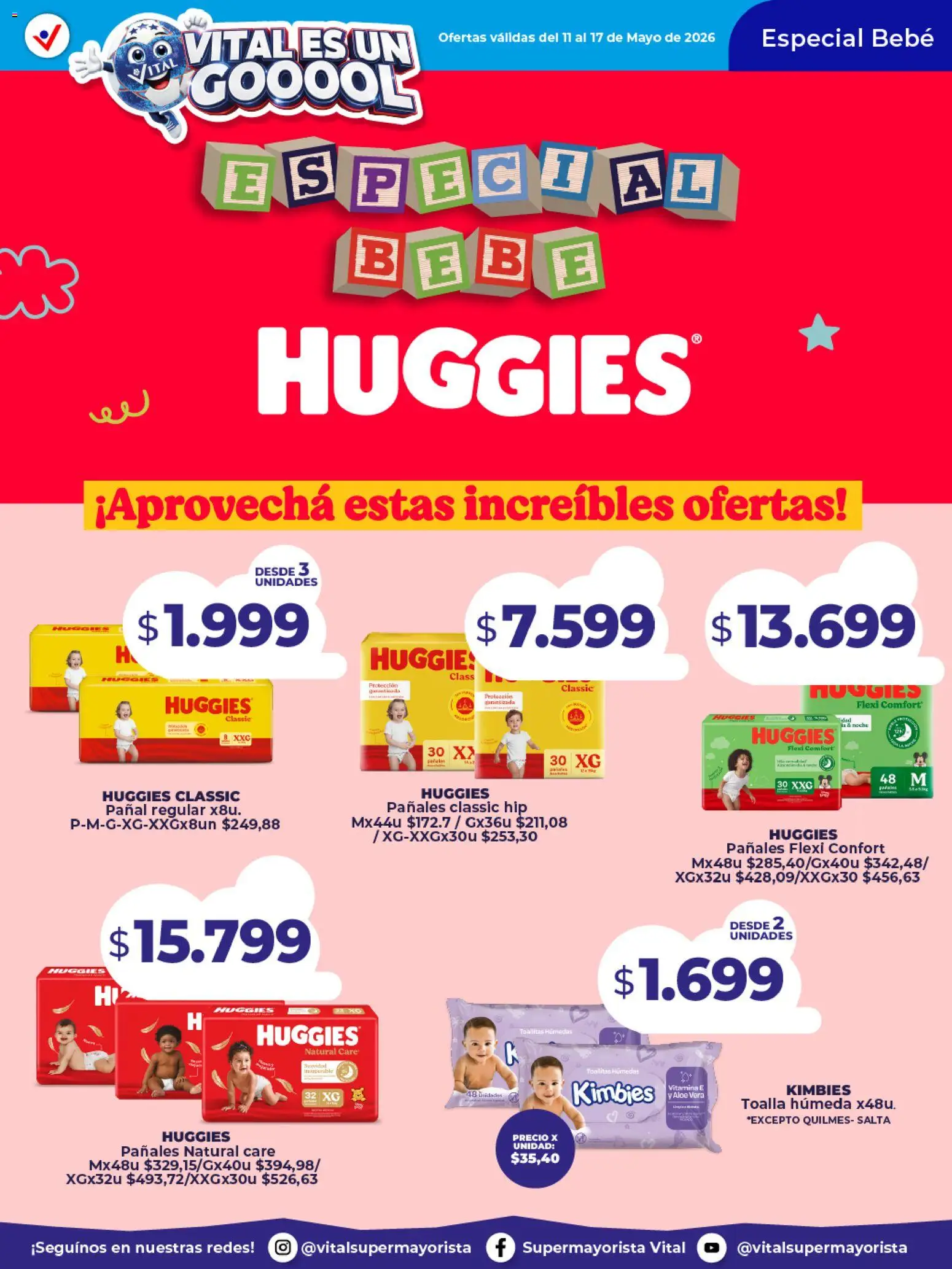 Vital Ofertas Especial de pañales │ válido desde el 11.05.2026 | Página: 4 | Productos: Toalla, Pañales