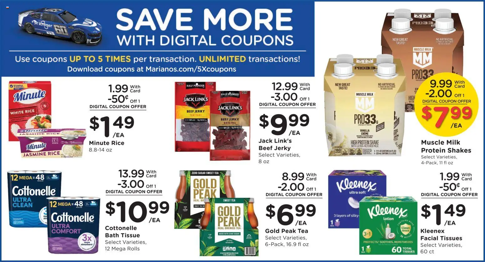 Mariano's Weekly Ad - valid from 09/02/2026 | Page: 11 | Products: Rice, Tea, Protein, Tissues