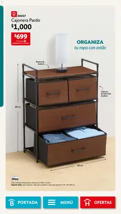 Vista previa de Betterware campaña 7 2026, nuevo folleto de la tienda, válido en México a partir del 29/06/2026 | Página: 12 | Productos: Repisa, Ropa, Cajonera