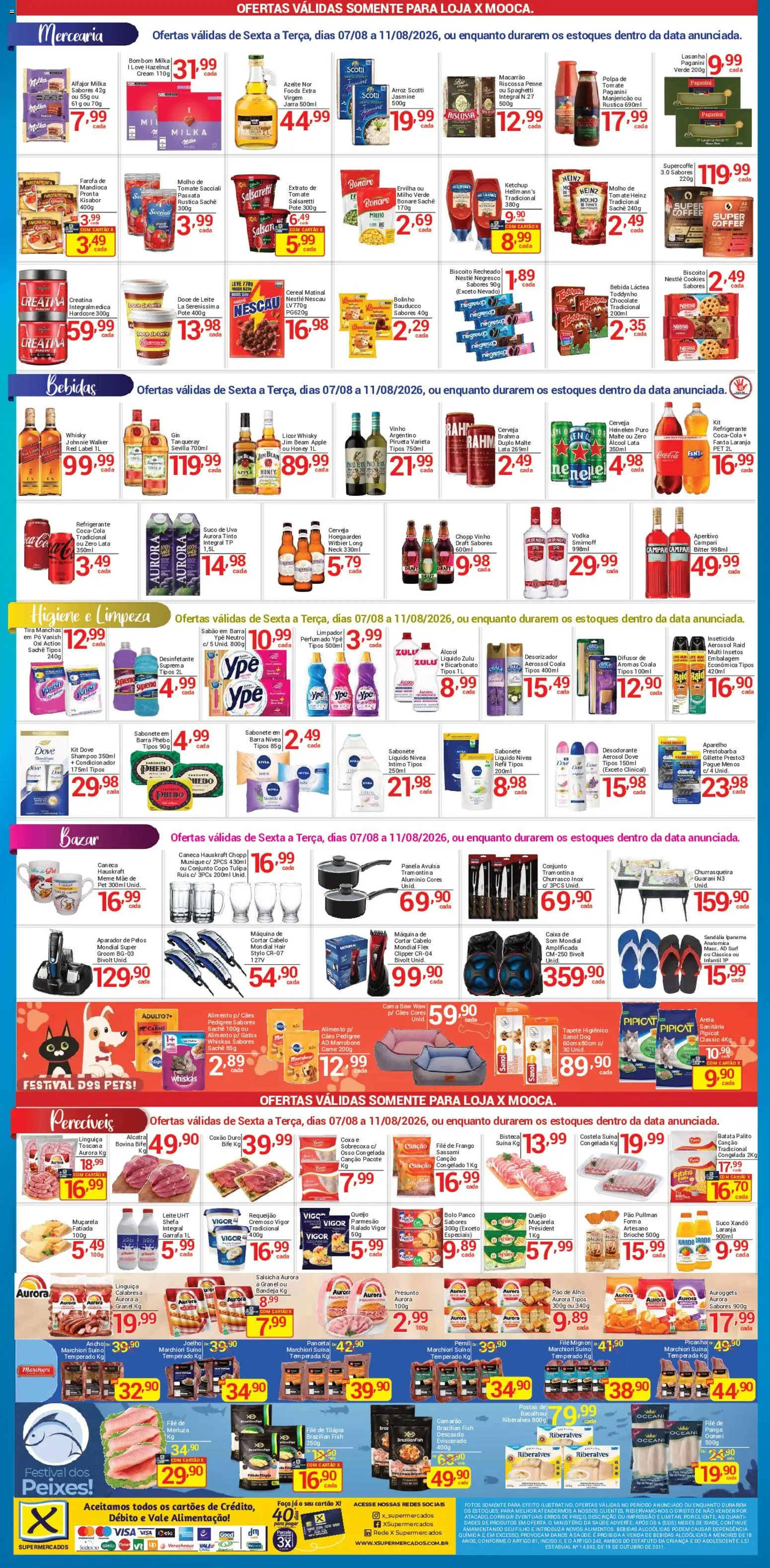 X Supermercados Folheto - válido de 07/08/2026 | Página: 2 | Produtos: Alho, Biscoito, Suco, Ketchup