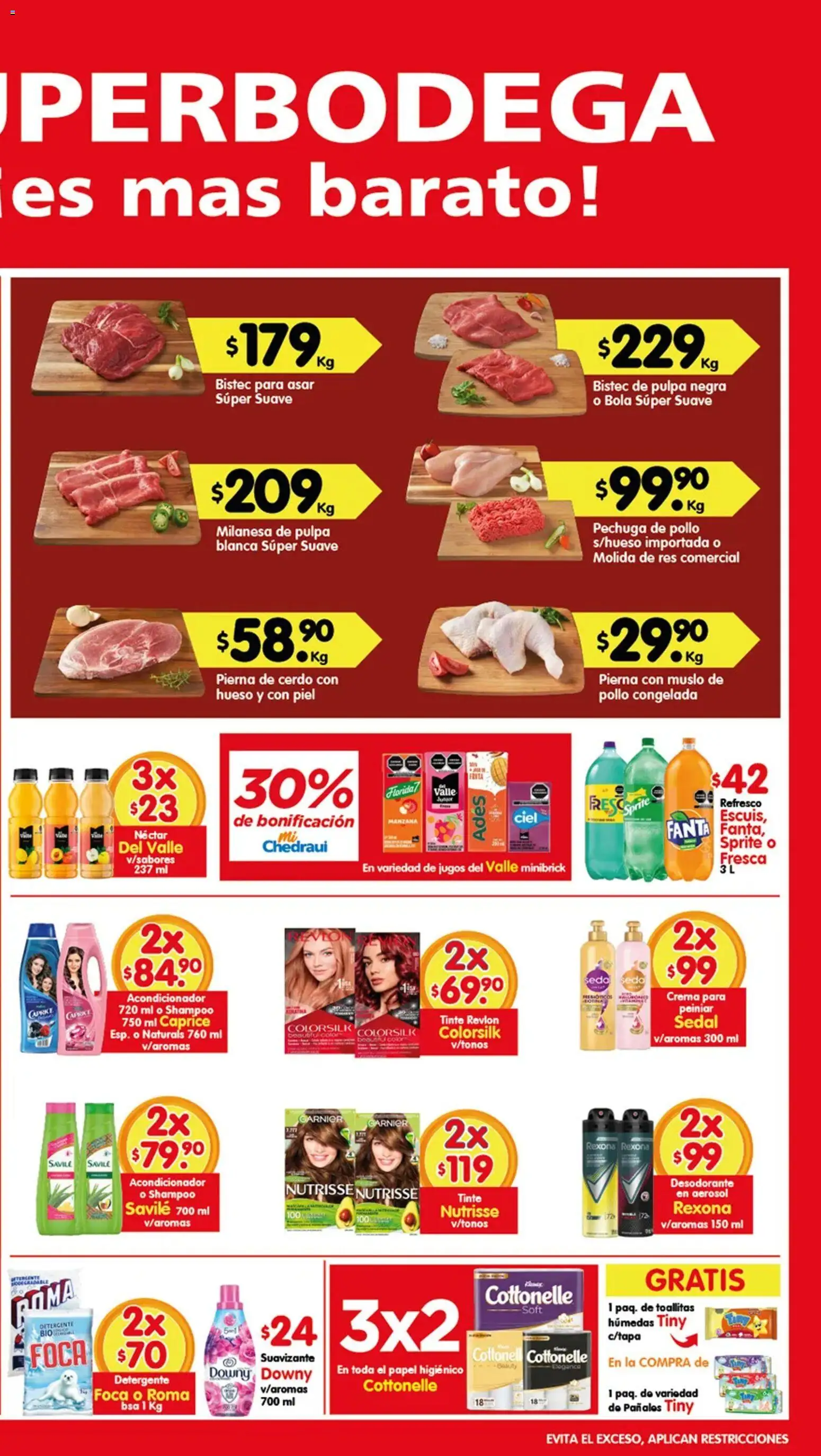 Nuevas ofertas de Arteli válidas en toda la República Mexicana desde el 26/06/2026. ¡Encuentra las mejores ofertas en Arteli folleto Aká Superbodegas! | Página: 2 | Productos: Detergente, Cerdo, Papel higiénico, Acondicionador