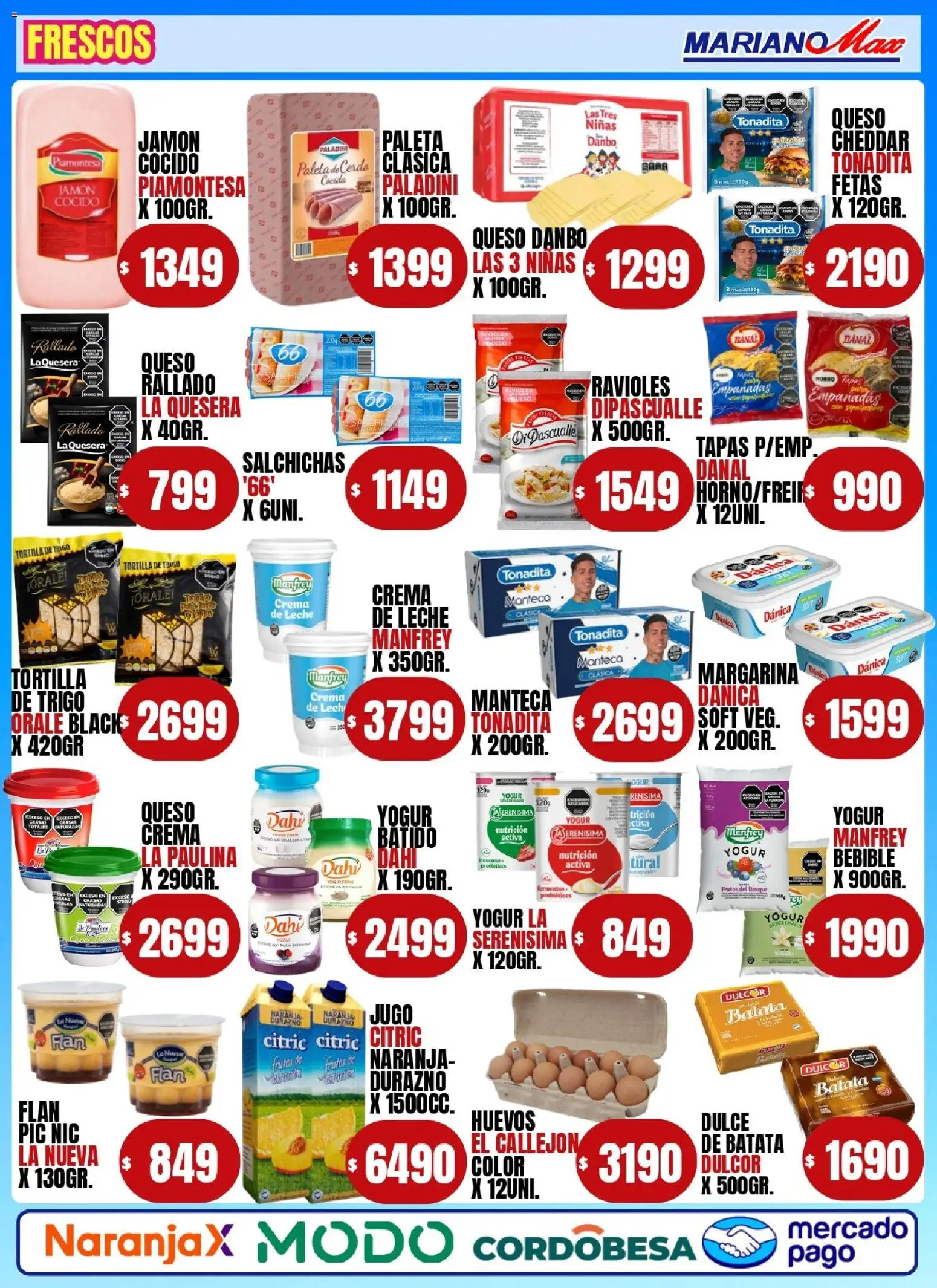 Mariano Max - Catálogo │ válido desde el 02/09/2026 | Página: 4 | Productos: Paleta de cerdo, Leche, Jugo, Cerdo