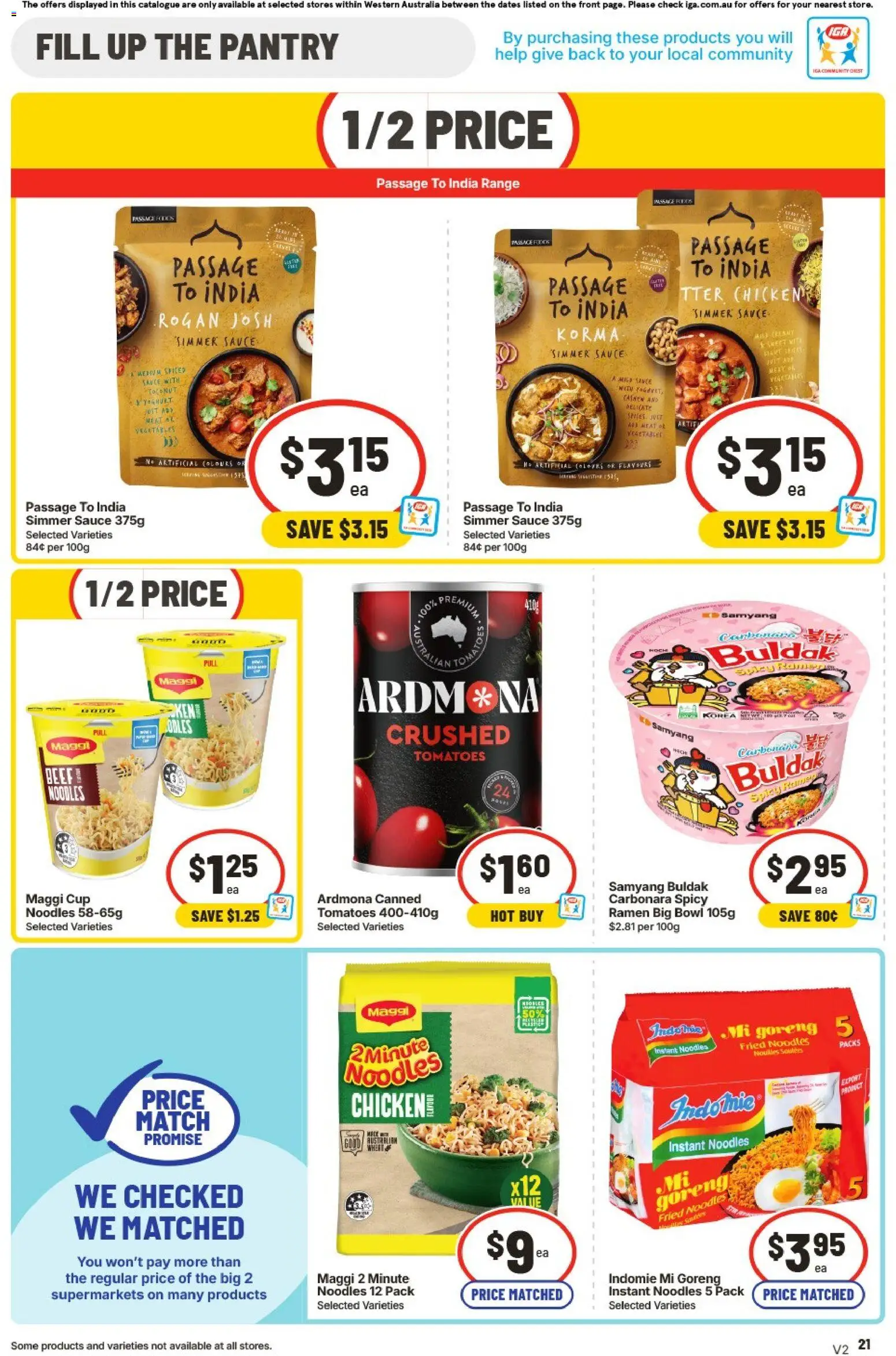IGA catalogue - valid from 12/08/2026 | Page: 21 | Products: Chicken, Tomatoes, Sauce, Tomato