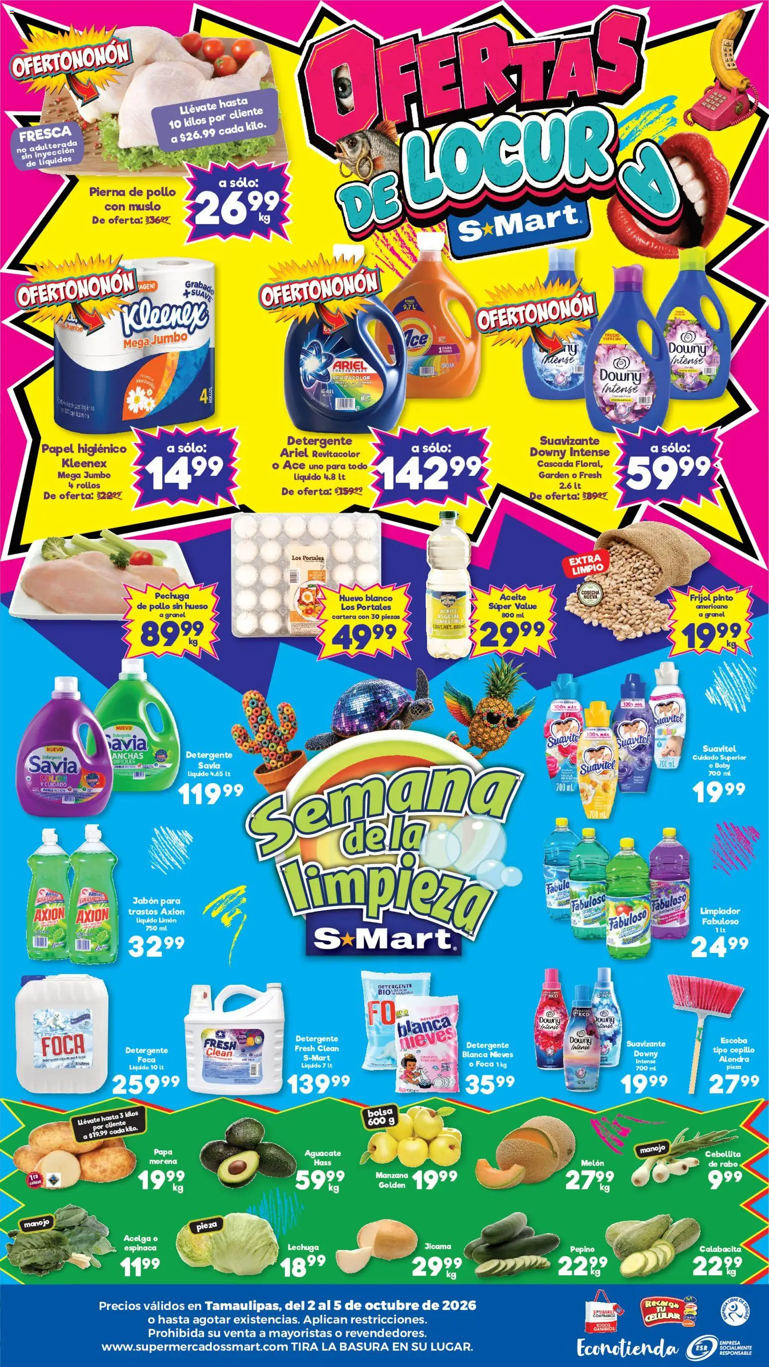 Nuevas ofertas de S-Mart válidas en toda la República Mexicana desde el 02/10/2026. ¡Encuentra las mejores ofertas en S-Mart folleto Ofertas de feria Matamoros, Nuevo Laredo, Reynosa! | Página: 2