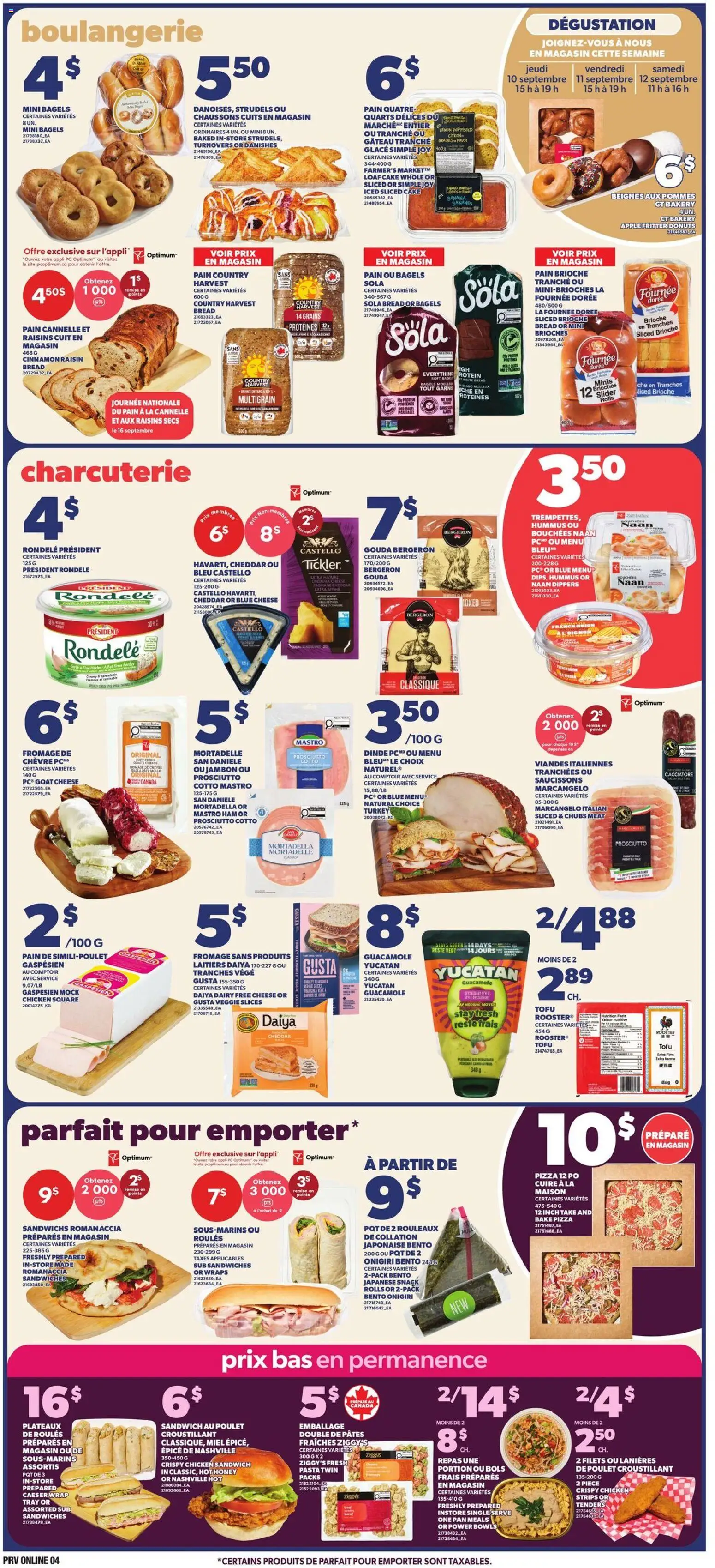 Provigo flyer valid from Sep 10, 2026 | Page: 5 | Products: Tofu, Onion, Prosciutto, Pizza