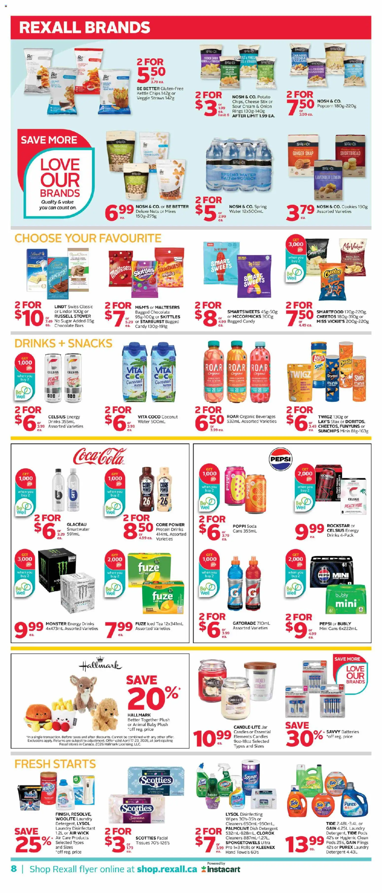 Rexall flyer valid from 17.04.2026 | Page: 15 | Products: Cookies, Kettle, Detergent, Chocolate