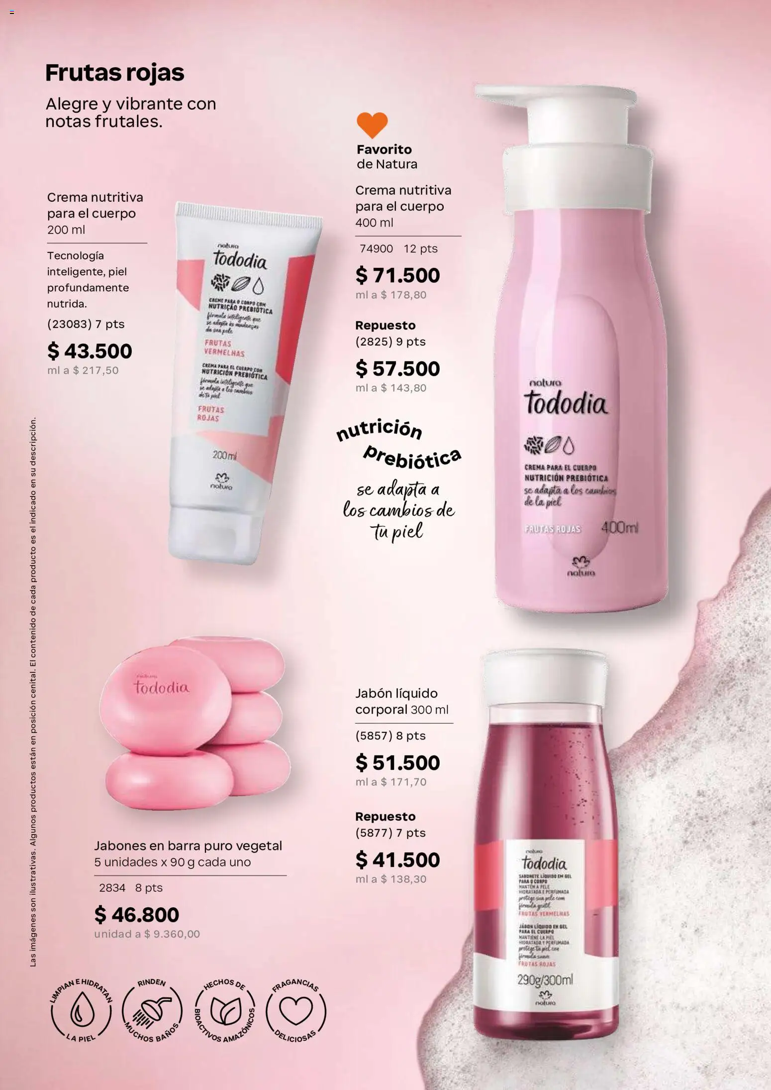 Natura revista - valida desde el 01/07/2026 | Página: 125 | Productos: Crema, Jabón líquido, Crema para el cuerpo, Jabón