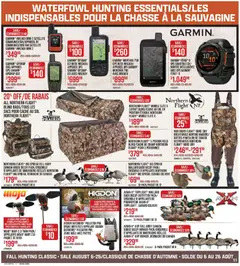 Preview of Cabelas weekly flyer / circulaire from shop Cabelas valid from Aug 6, 2026 | Page: 11 | Products: Goose, Satellite, Duck, Spread