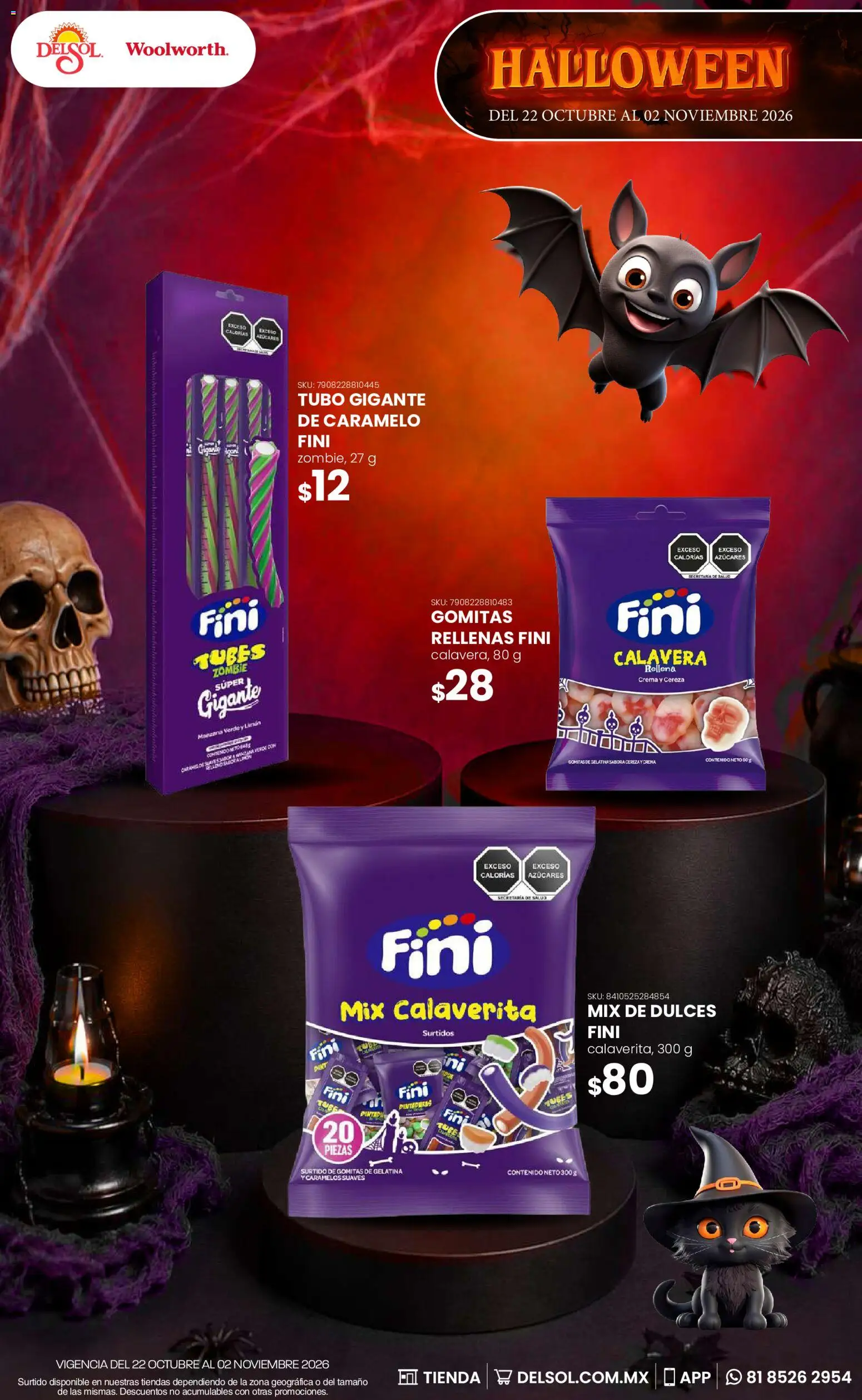 Nuevas ofertas de Del Sol y Woolworth válidas en toda la República Mexicana desde el 22/10/2026. ¡Encuentra las mejores ofertas en Del Sol y Woolworth catálogo Halloween! | Página: 6