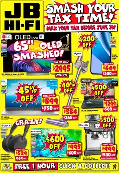 Preview of JB Hi-Fi Smash your tax time - valid from 18/06/2026 | Page: 48 | Products: Battery, Notebook, Tv, Laptop