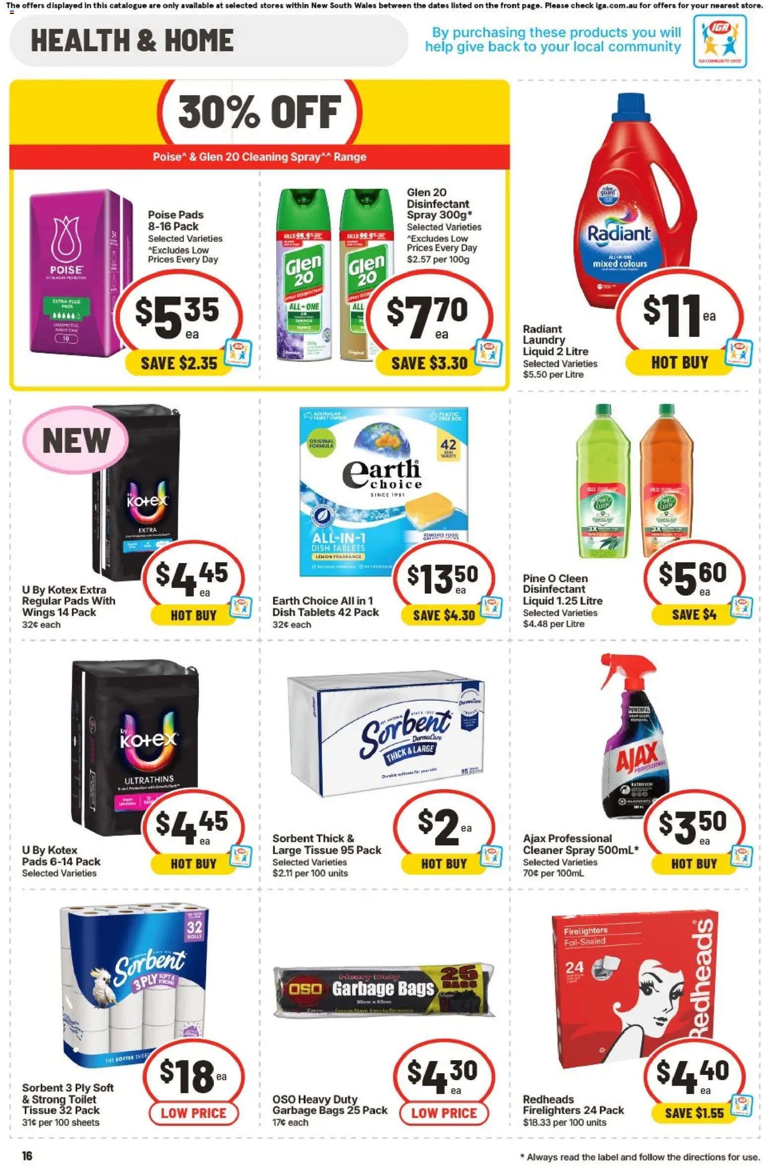 IGA catalogue - valid from 05/08/2026 | Page: 16 | Products: Toilet, Fragrance, Laundry, Tablets