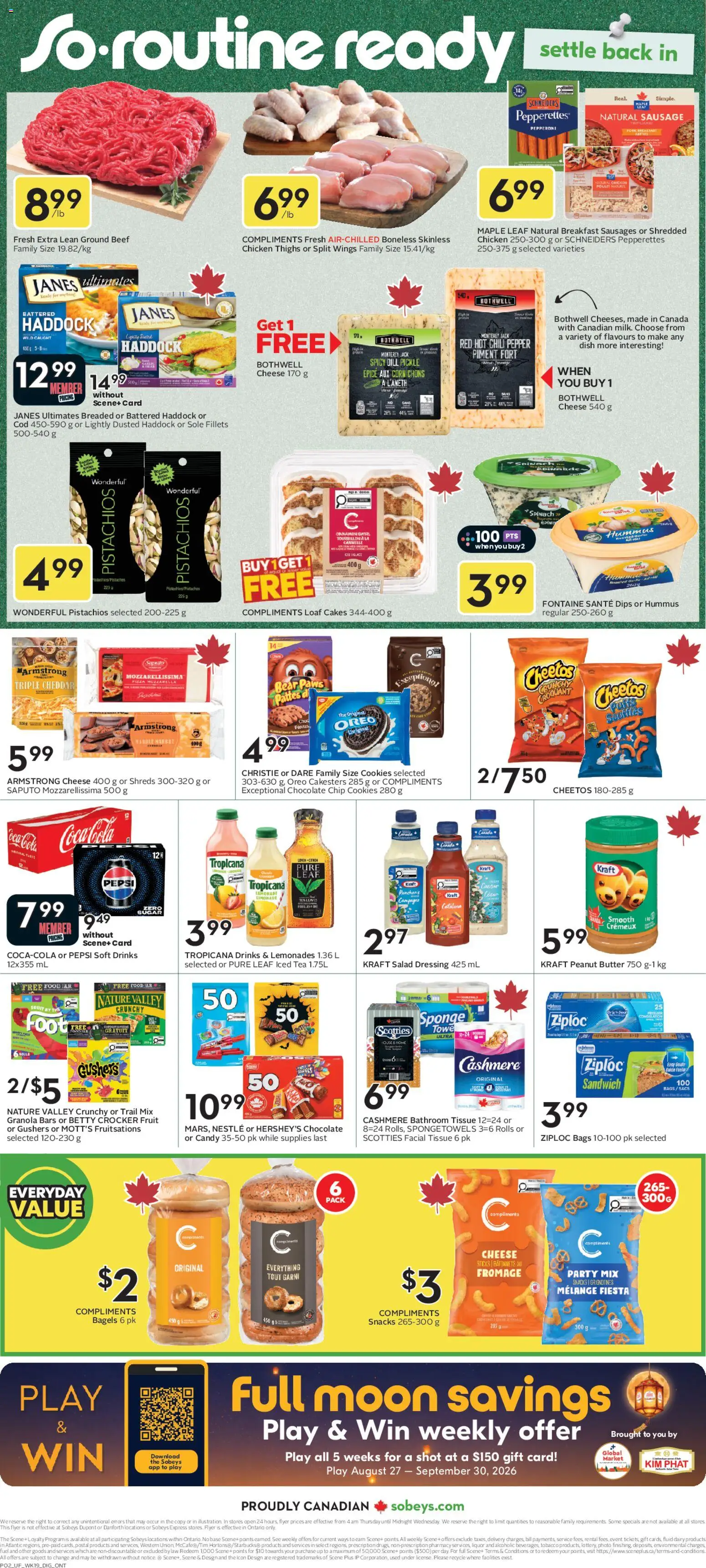 Sobeys flyer valid from Sep 3, 2026 | Page: 4 | Products: Beef, Cookies, Sausage, Butter
