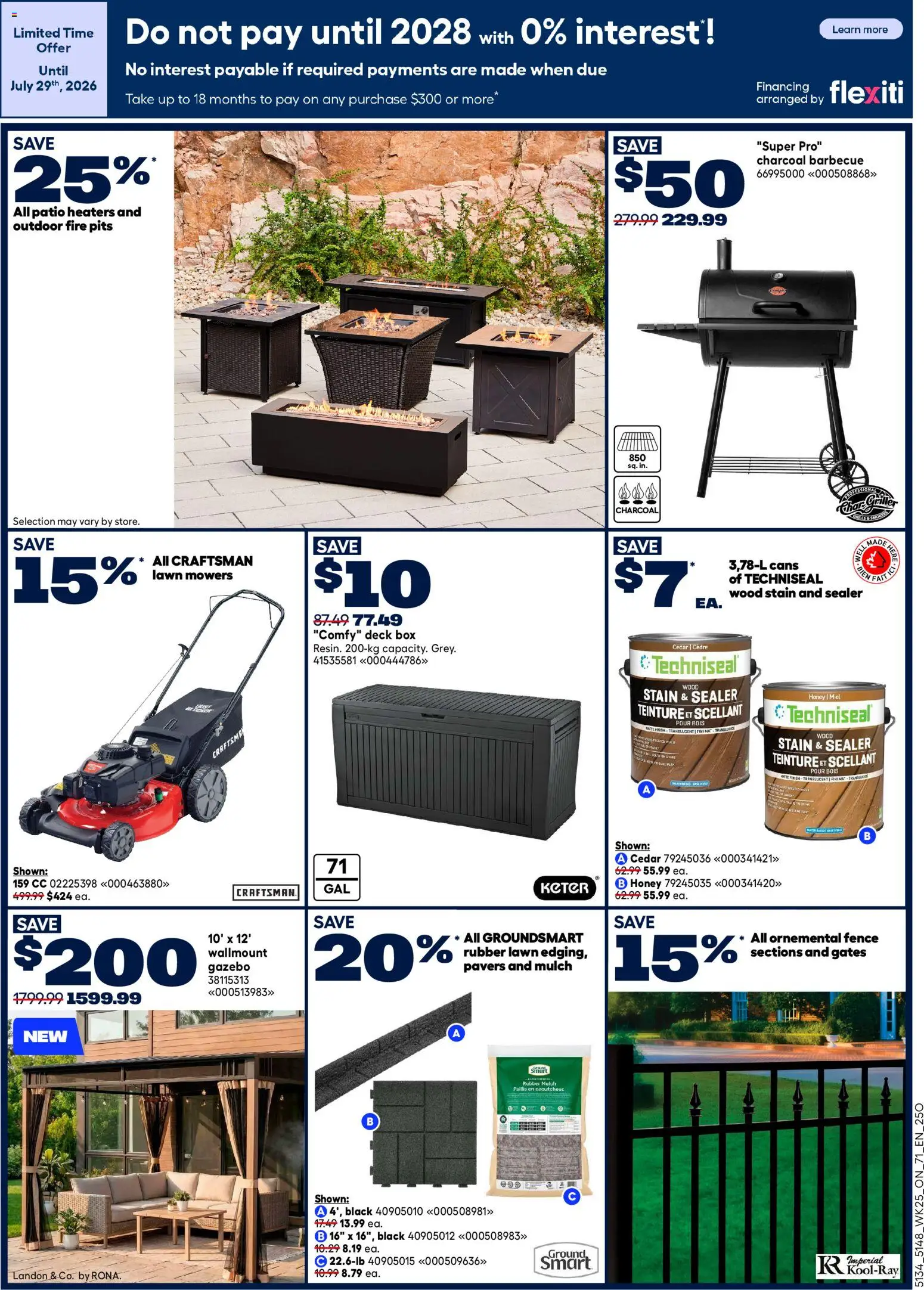 Rona flyer valid from Jul 16, 2026 | Page: 3 | Products: Honey, Box, Charcoal