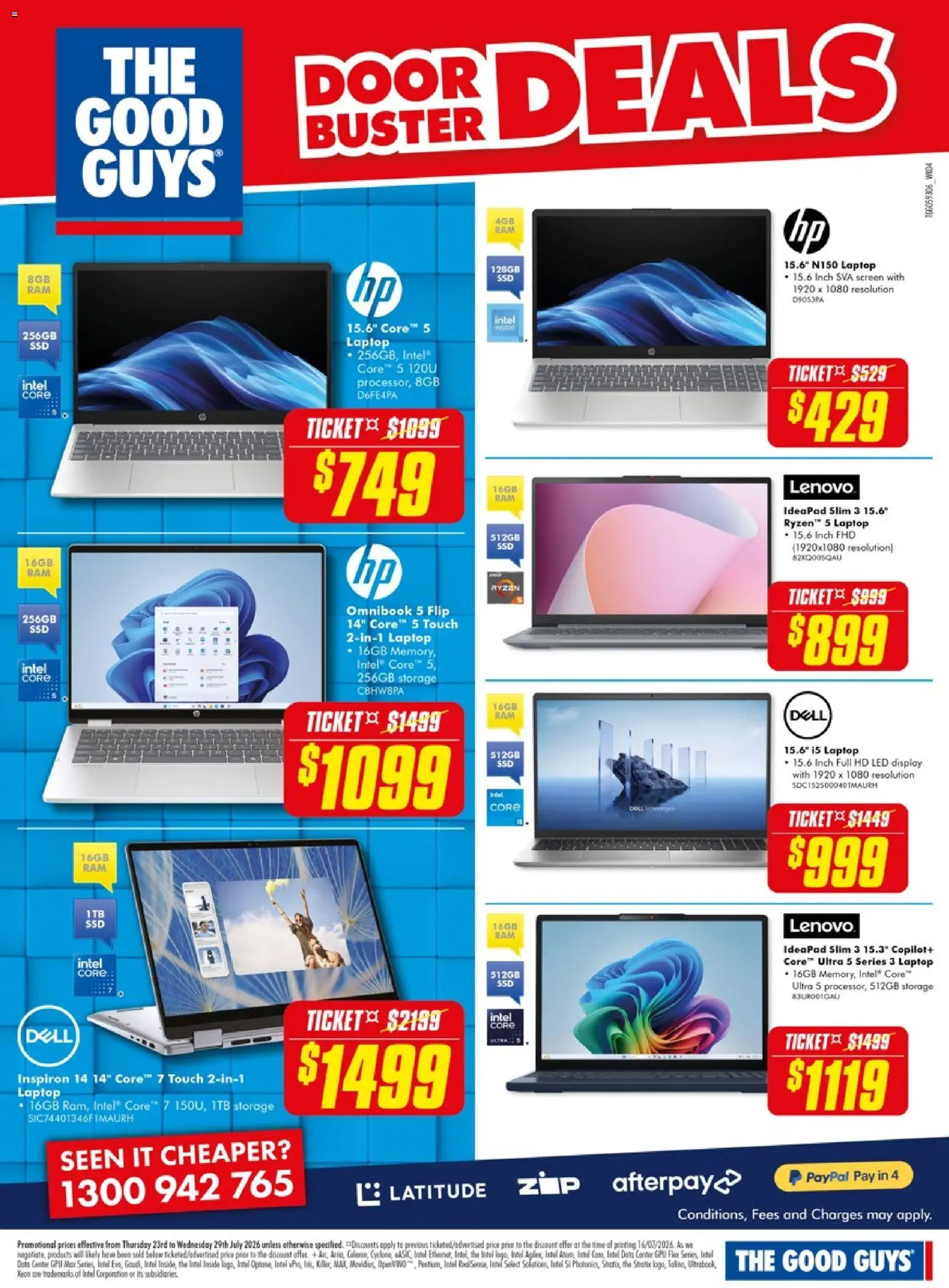 The Good Guys catalogue - valid from 23/07/2026 | Page: 5 | Products: Door, Laptop, Screen