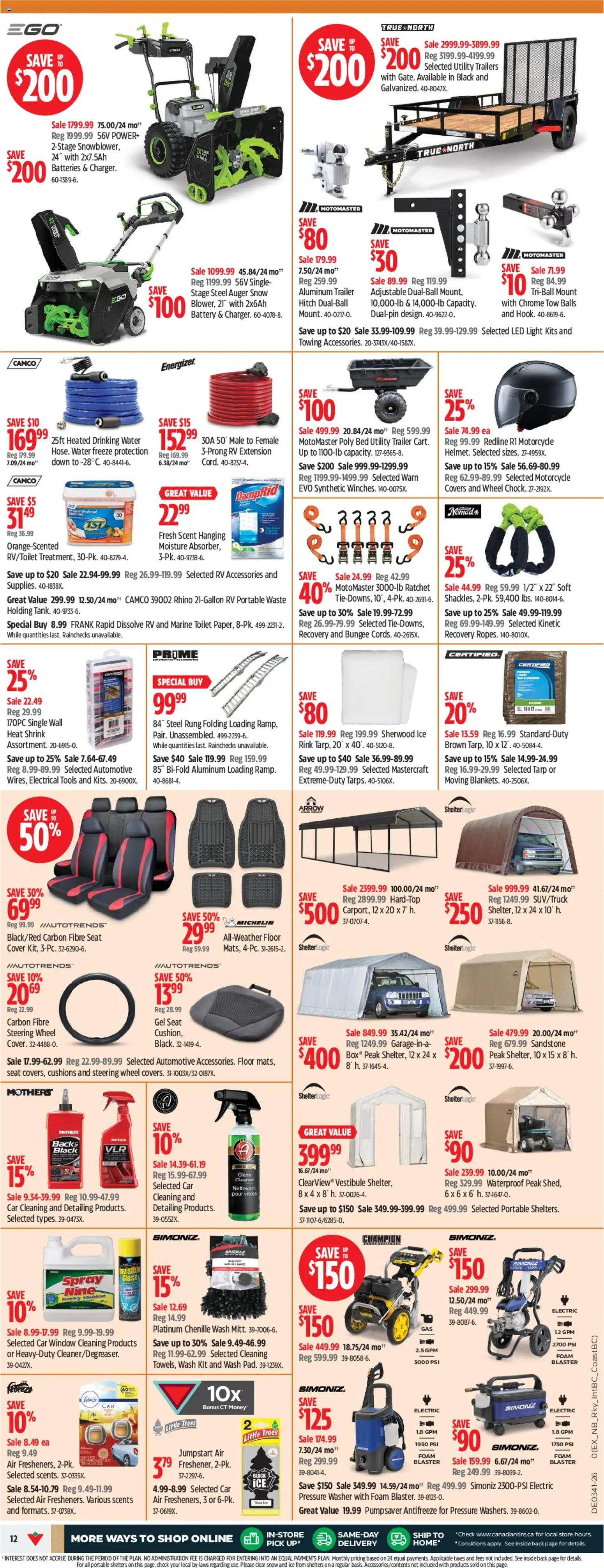 Canadian Tire flyer valid from Oct 8, 2026 | Page: 12