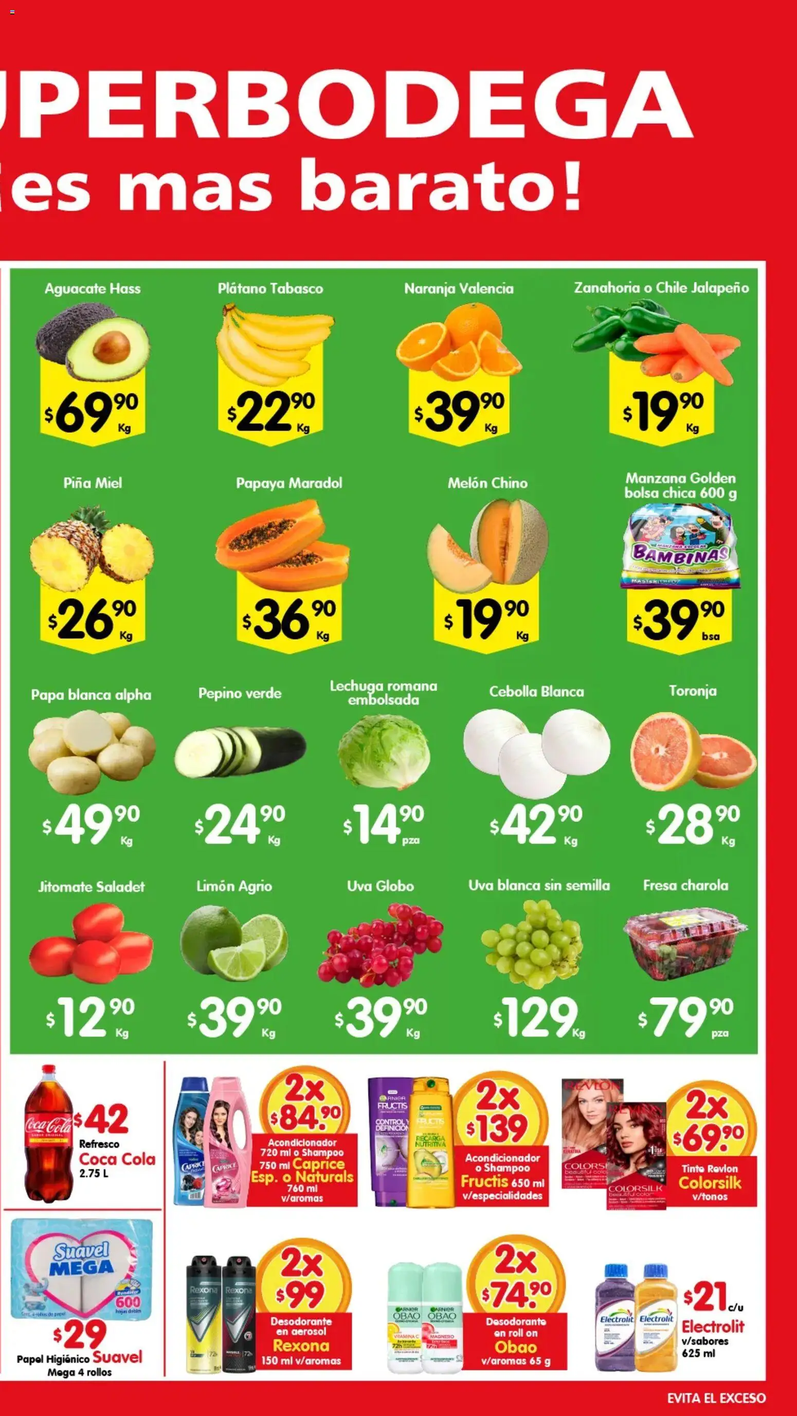 Nuevas ofertas de Arteli válidas en toda la República Mexicana desde el 18/08/2026. ¡Encuentra las mejores ofertas en Arteli folleto Aká Superbodegas! | Página: 2 | Productos: Cebolla, Plátano, Melón, Uva