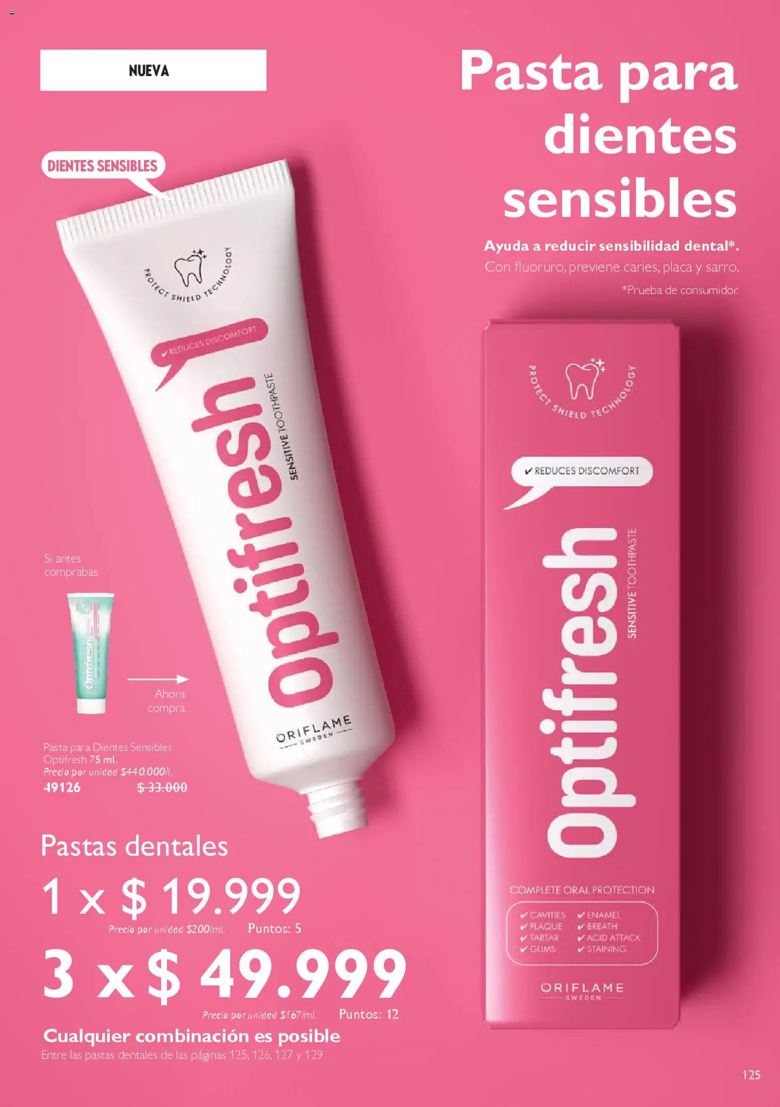 Oriflame revista - valida desde el 28.03.2026 | Página: 125 | Productos: Pasta, Mermelada, Combinación