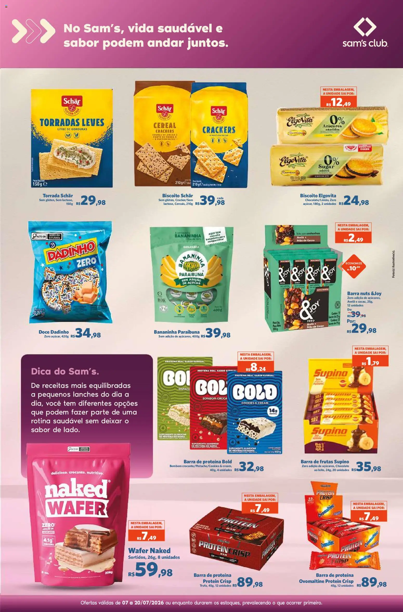 Sam's Club Folheto - válido de 07/07/2026 | Página: 6 | Produtos: Açúcar, Cookies, Bombom, Avelã