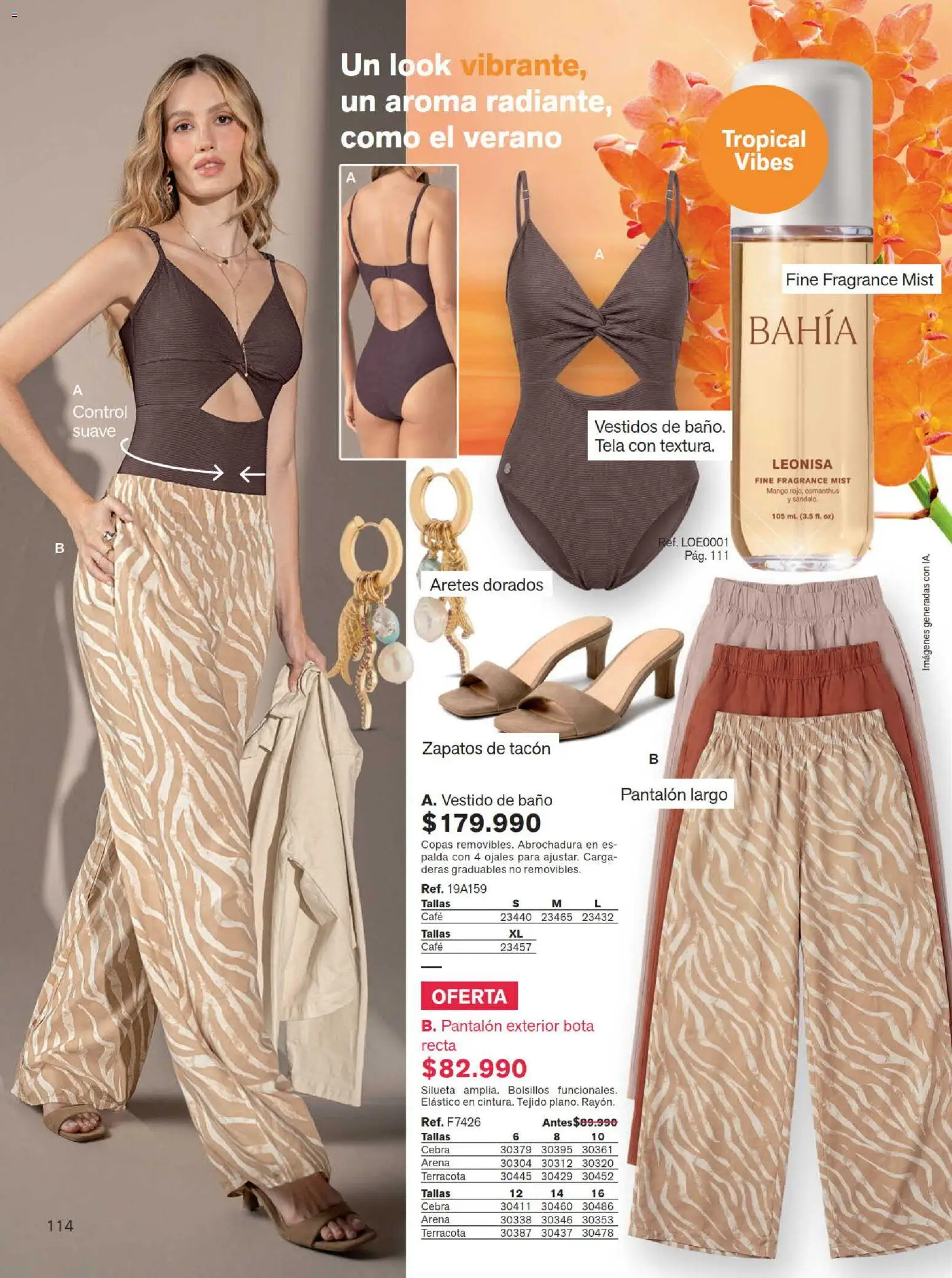 Leonisa revista - valida desde el 15/07/2026 | Página: 114 | Productos: Baño, Vestido, Vestido de baño, Zapatos