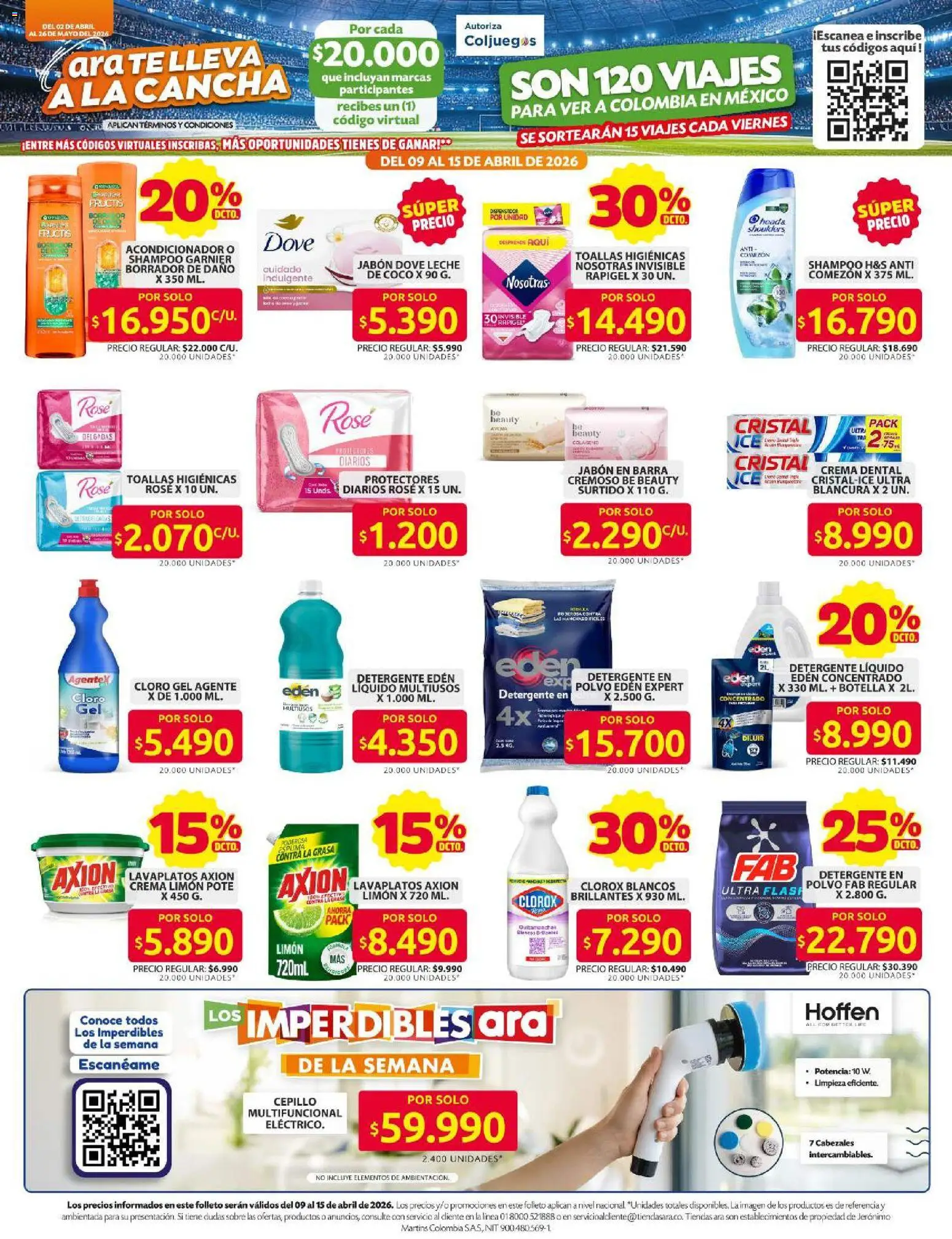Ara revista - valida desde el 09.04.2026 | Página: 3 | Productos: Té, Toallas, Jabón, Crema dental