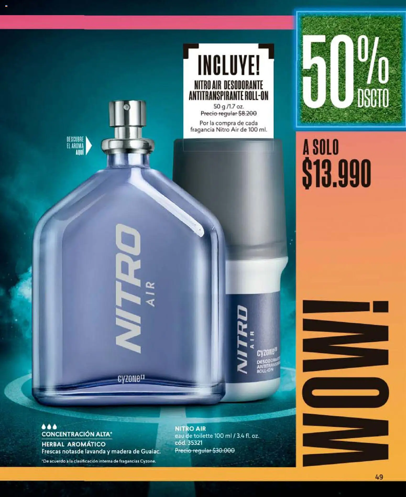 Catálogo CyZone Campaña 10 │ válido desde el 01.06.2026 | Página: 49 | Productos: Fragancia, Eau de toilette, Desodorante, Antitranspirante