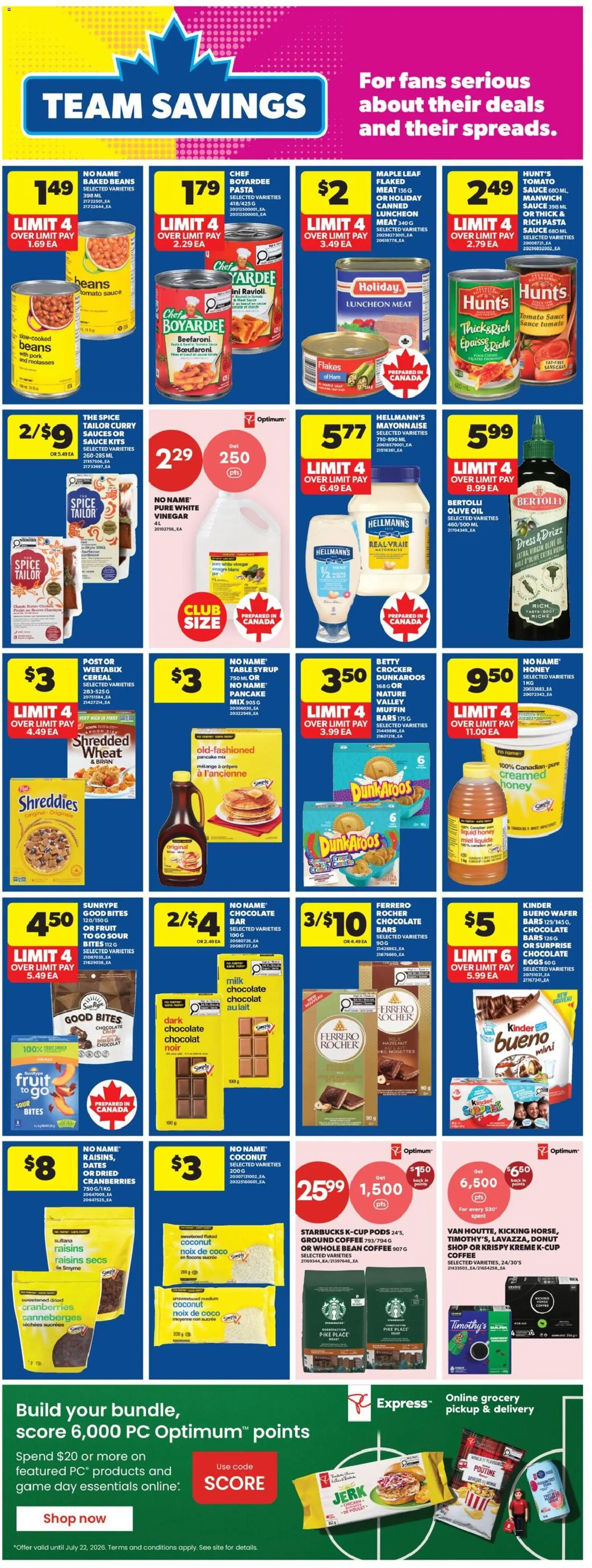 Real Canadian Superstore flyer valid from Jul 9, 2026 | Page: 23 | Products: Flakes, Game, Table, Butter