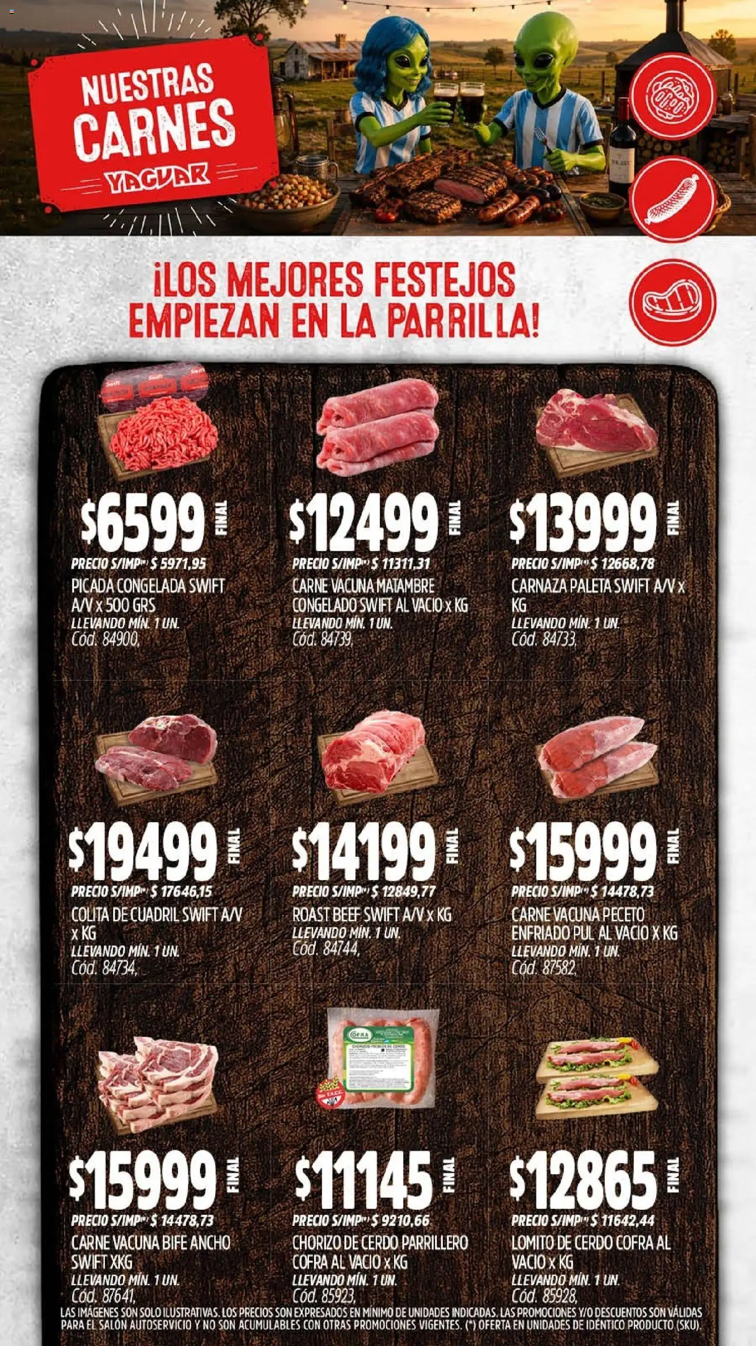 Yaguar - Oferta Semanal Misiones │ válido desde el 13/07/2026 | Página: 6 | Productos: Parrilla, Paleta, Chorizo, Cerdo