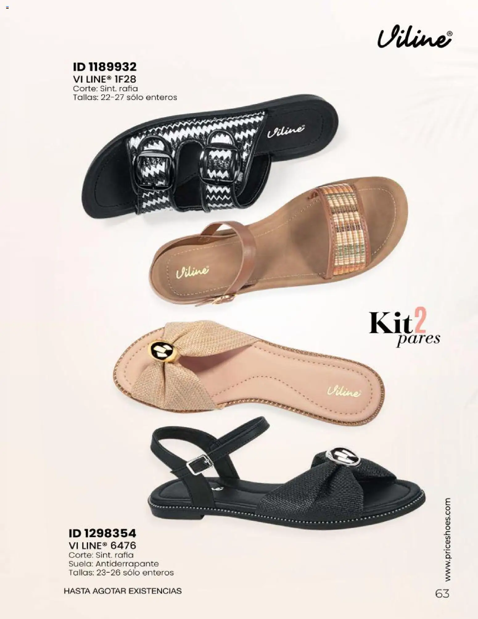 Nuevas ofertas de Price Shoes válidas en toda la República Mexicana desde el 23.04.2026. ¡Encuentra las mejores ofertas en Price Shoes catálogo Sandalias Kits! | Página: 63