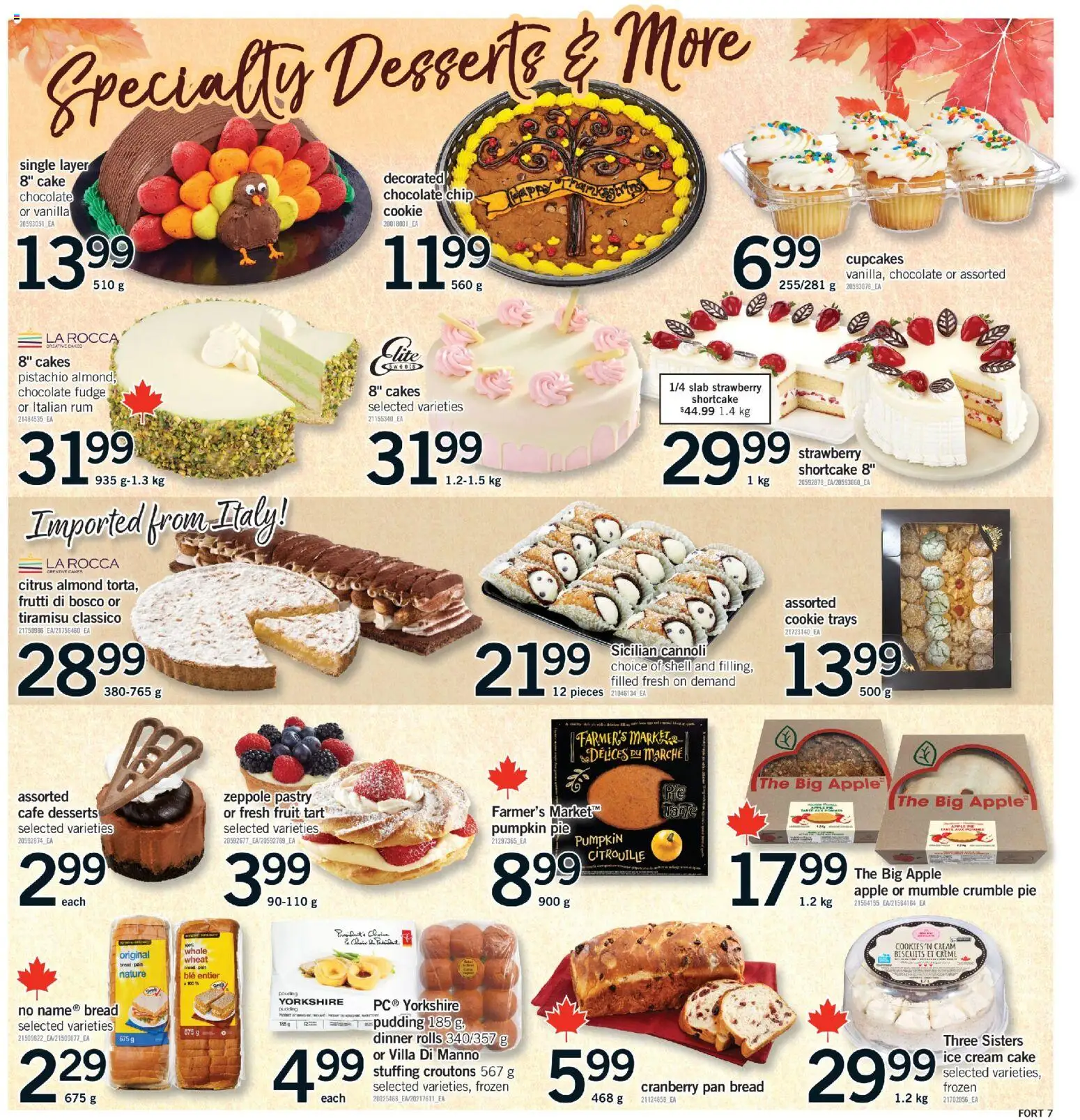 Fortinos flyer valid from Oct 1, 2026 | Page: 8 | Products: Ice cream, Pastry, Biscuits, Ice