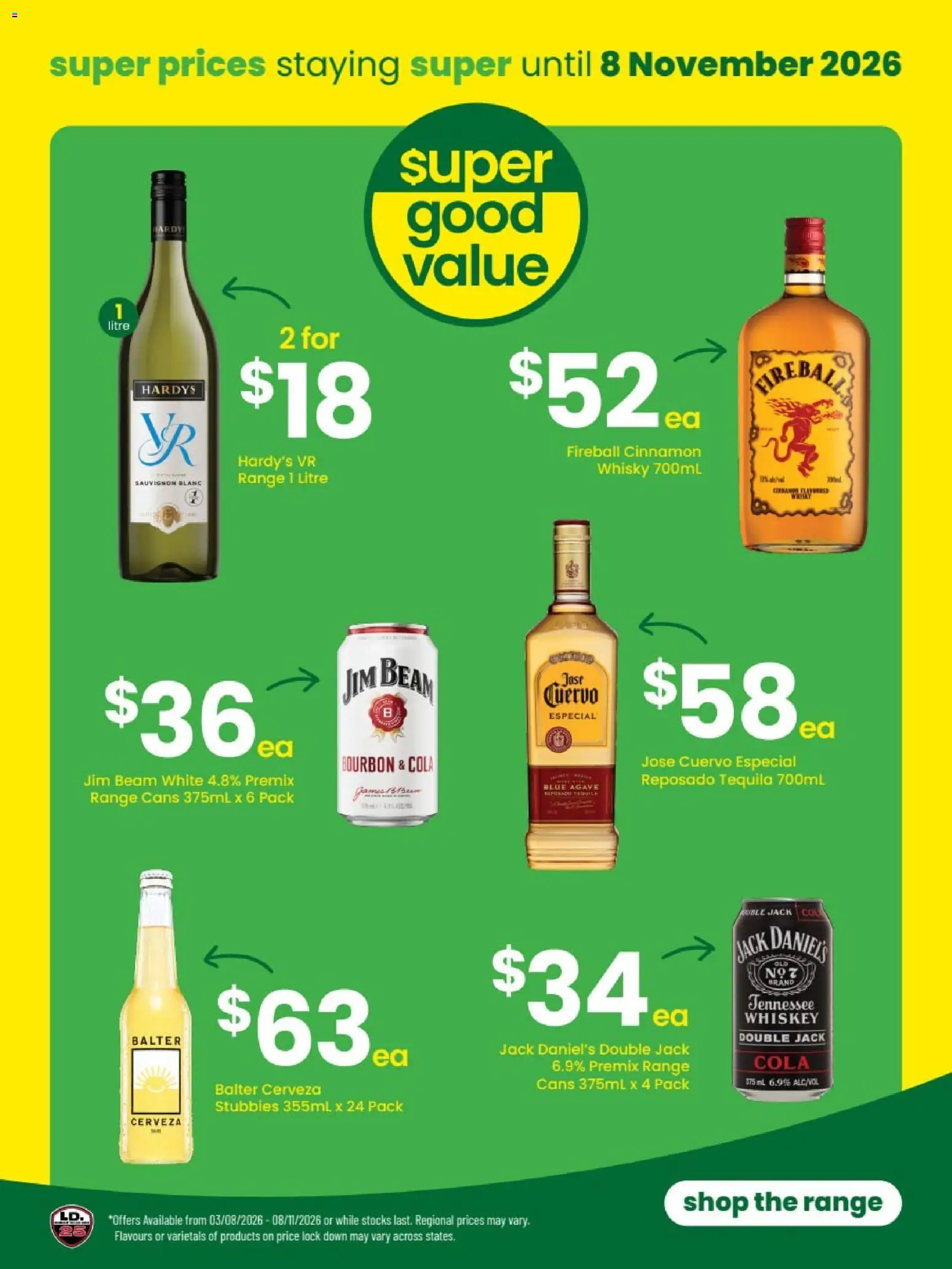 The Bottle-O catalogue - valid from 31/08/2026 | Page: 3 | Products: Agave, Tequila, Bourbon, Jack Daniel’s