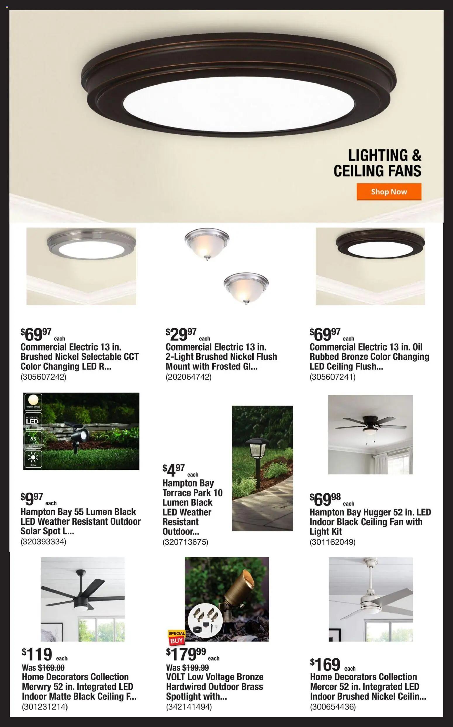 Home Depot Shop Pro Ad - valid from 08/31/2026 | Page: 2 | Products: Lighting, Oil, Fan