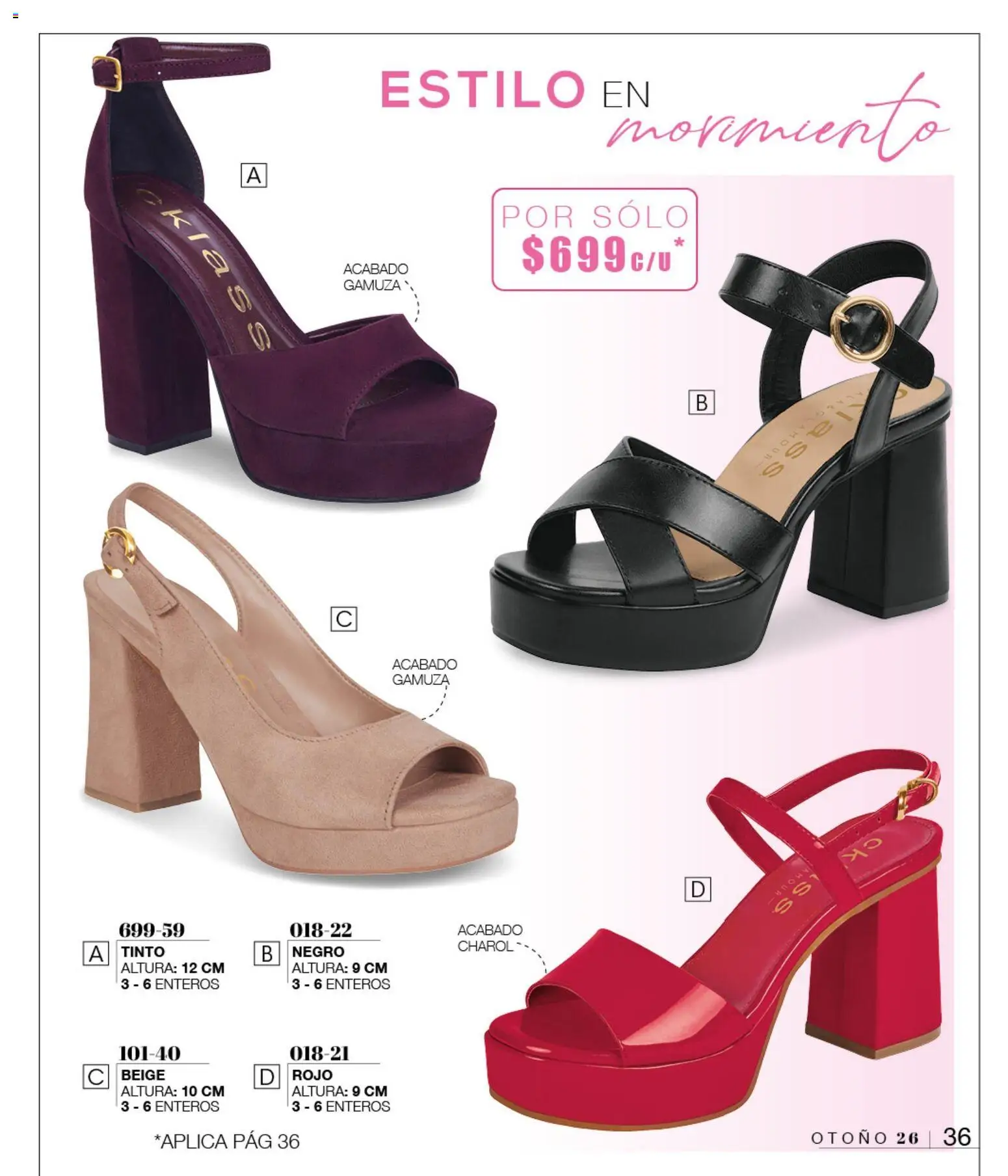 Nuevas ofertas de Cklass válidas en toda la República Mexicana desde el 08/07/2026. ¡Encuentra las mejores ofertas en Cklass catálogo Sandalias! | Página: 39 | Productos: Gamuza