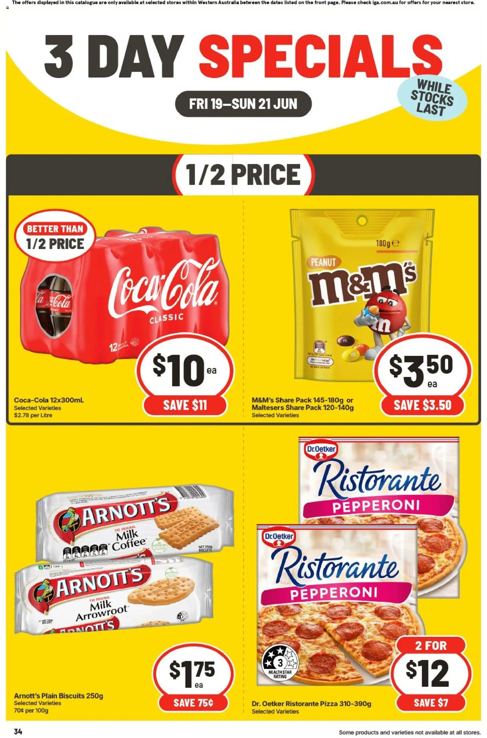 IGA catalogue - valid from 19.06.2026 | Page: 2 | Products: Milk, Coffee, Coca Cola, Biscuits