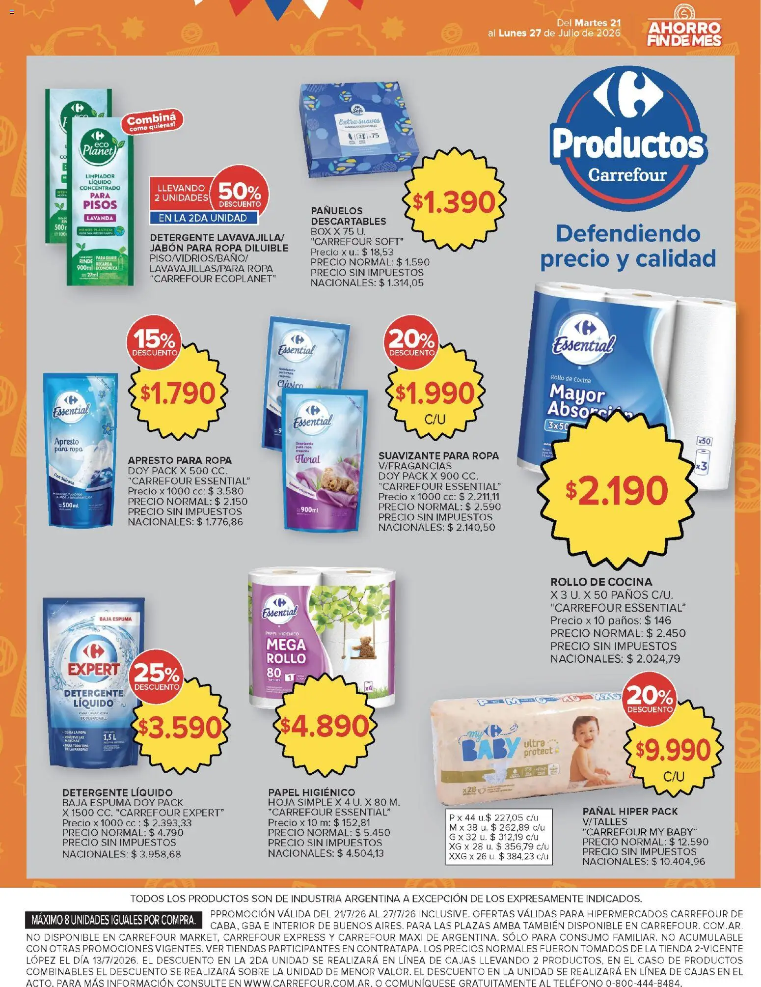 Carrefour - AHORRO FIN DE MES │ válido desde el 21/07/2026 | Página: 17 | Productos: Sobre, Jabón, Espuma, Limpiador