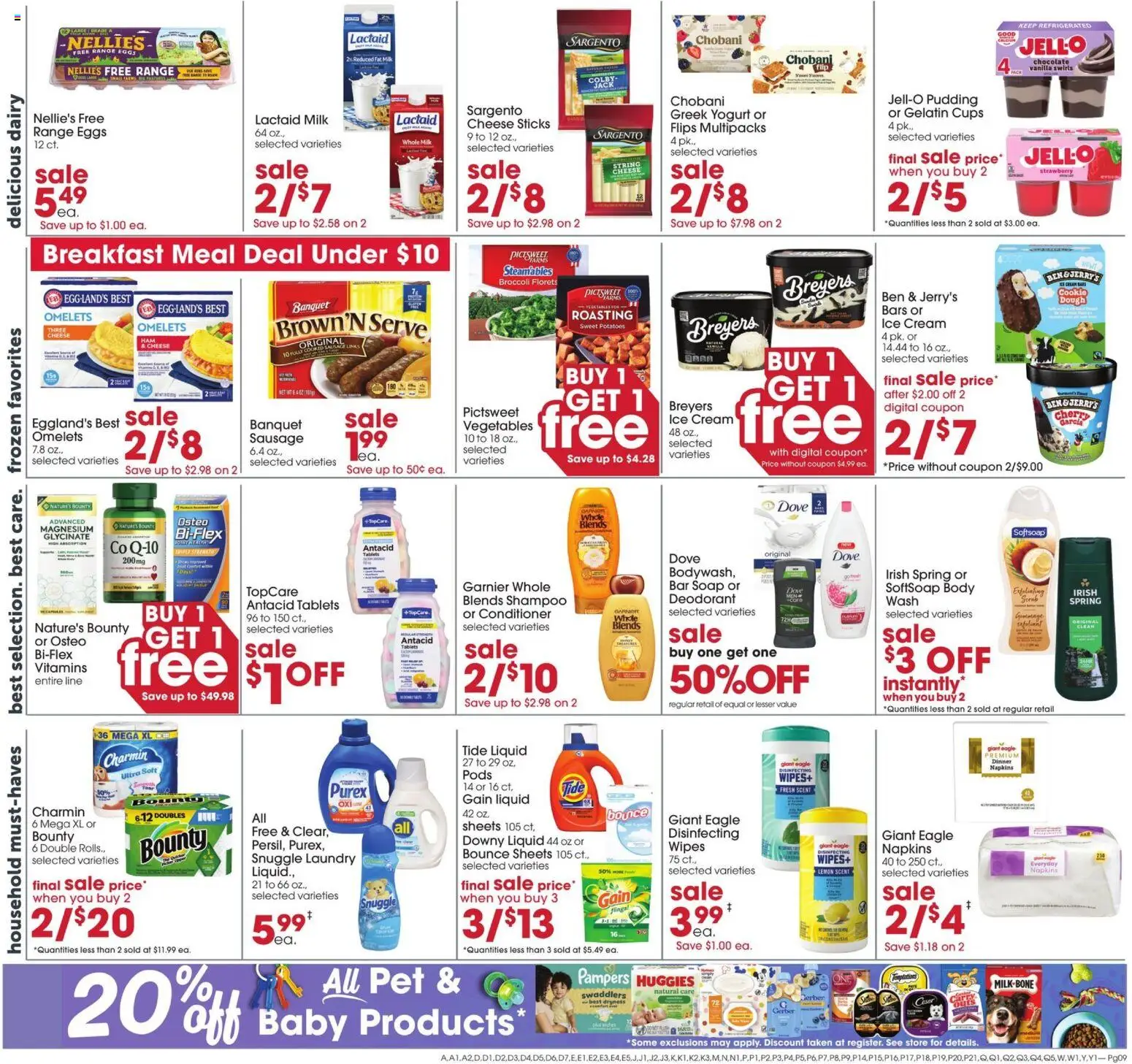 Giant Eagle Weekly Ad - valid from 09/10/2026 | Page: 11 | Products: Cheese sticks, Sausage, Pudding, Sweet potatoes