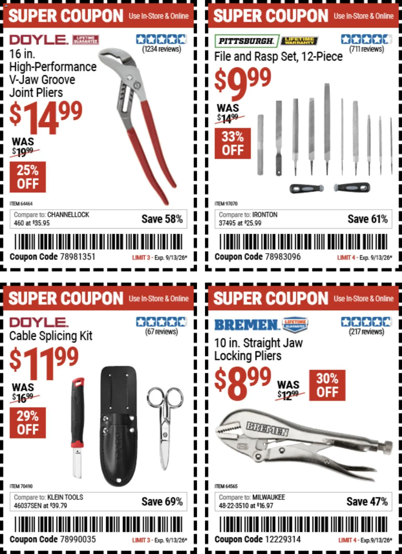 Harbor Freight Weekly Ad - valid from 08/31/2026 | Page: 12 | Products: Tools, Cable