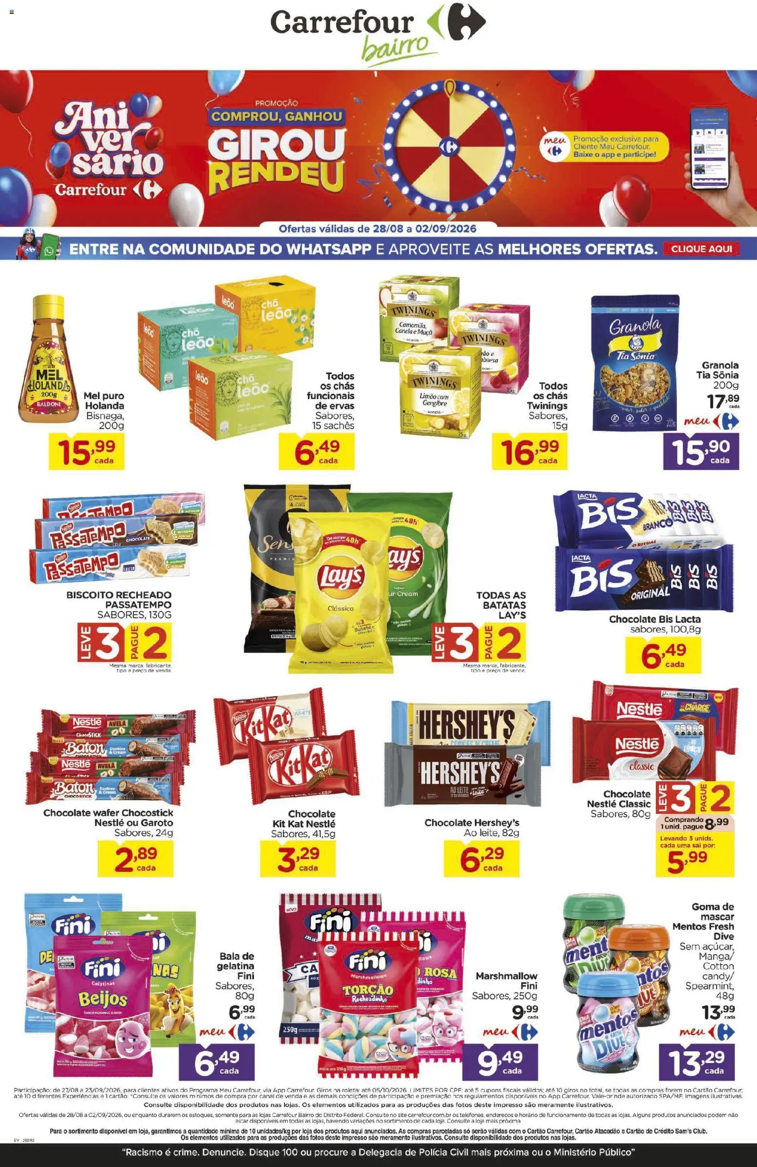 Carrefour Bairro Folheto - válido de 28/08/2026 | Página: 1 | Produtos: LEGO, Romã, Cookies, Gelatina