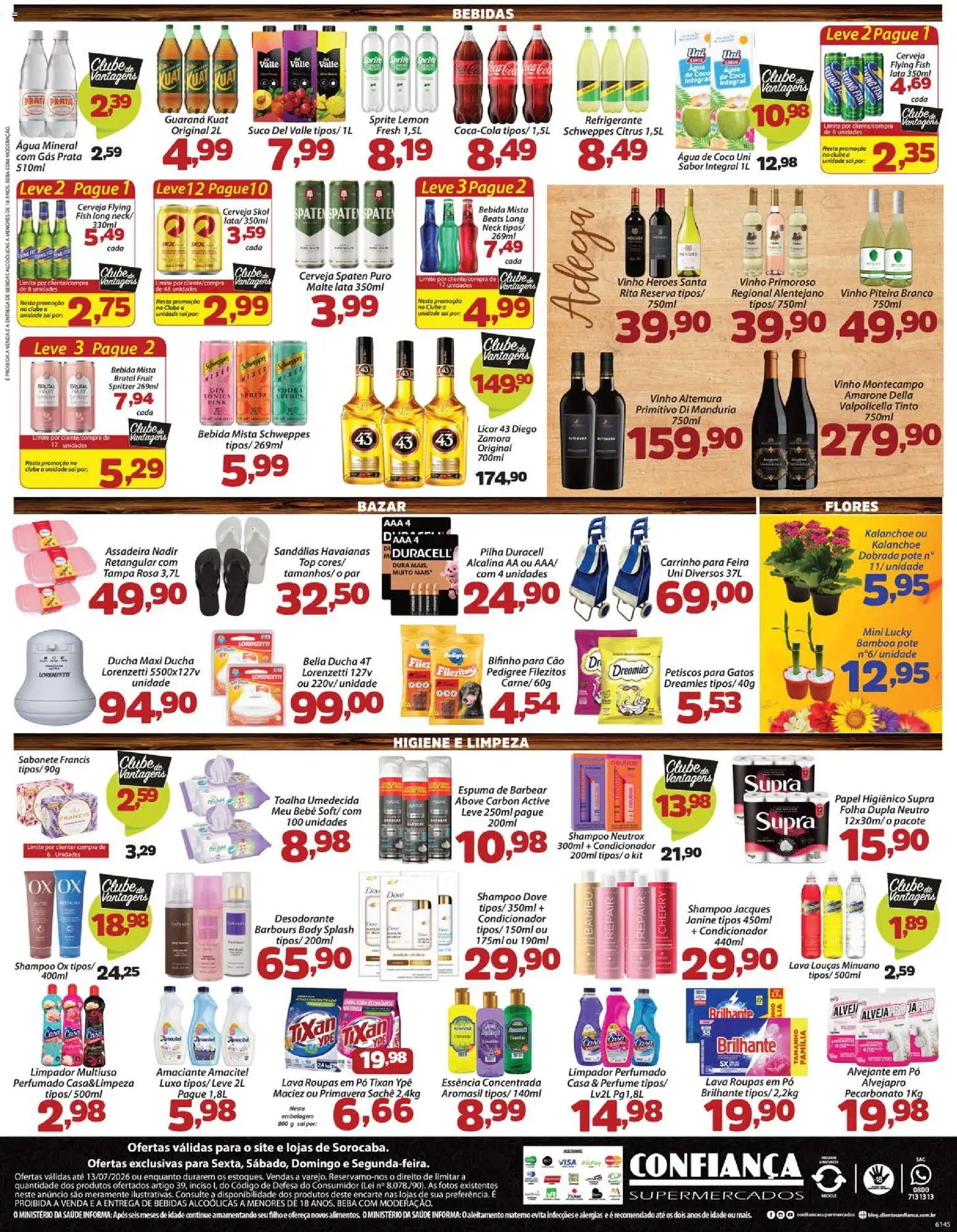 Confiança Folheto - válido de 10/07/2026 | Página: 4 | Produtos: Coco, Flores, Carrinho, Assadeira