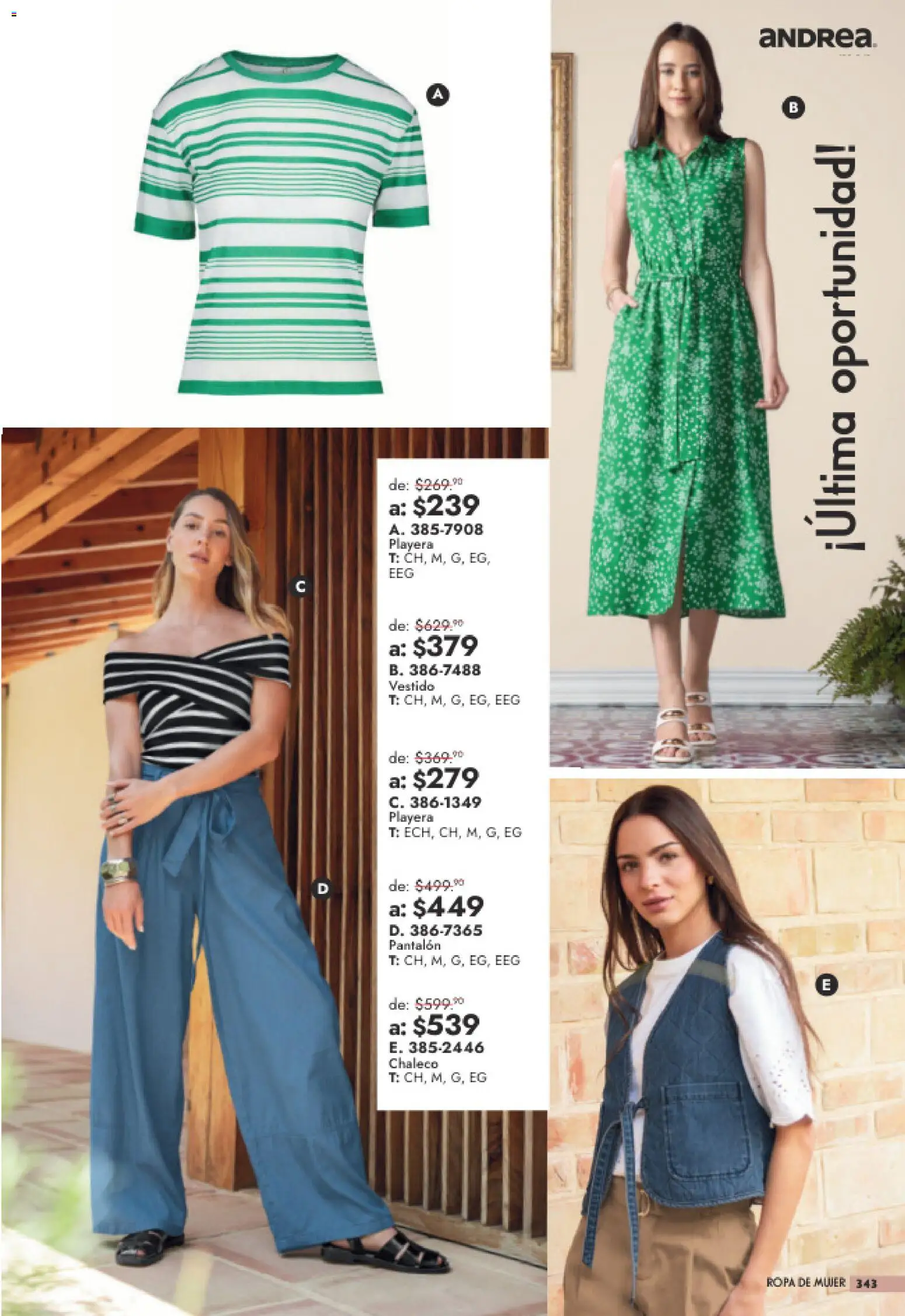 Nuevas ofertas de Andrea válidas en toda la República Mexicana desde el 26/07/2026. ¡Encuentra las mejores ofertas en Andrea catálogo Outlet! | Página: 343