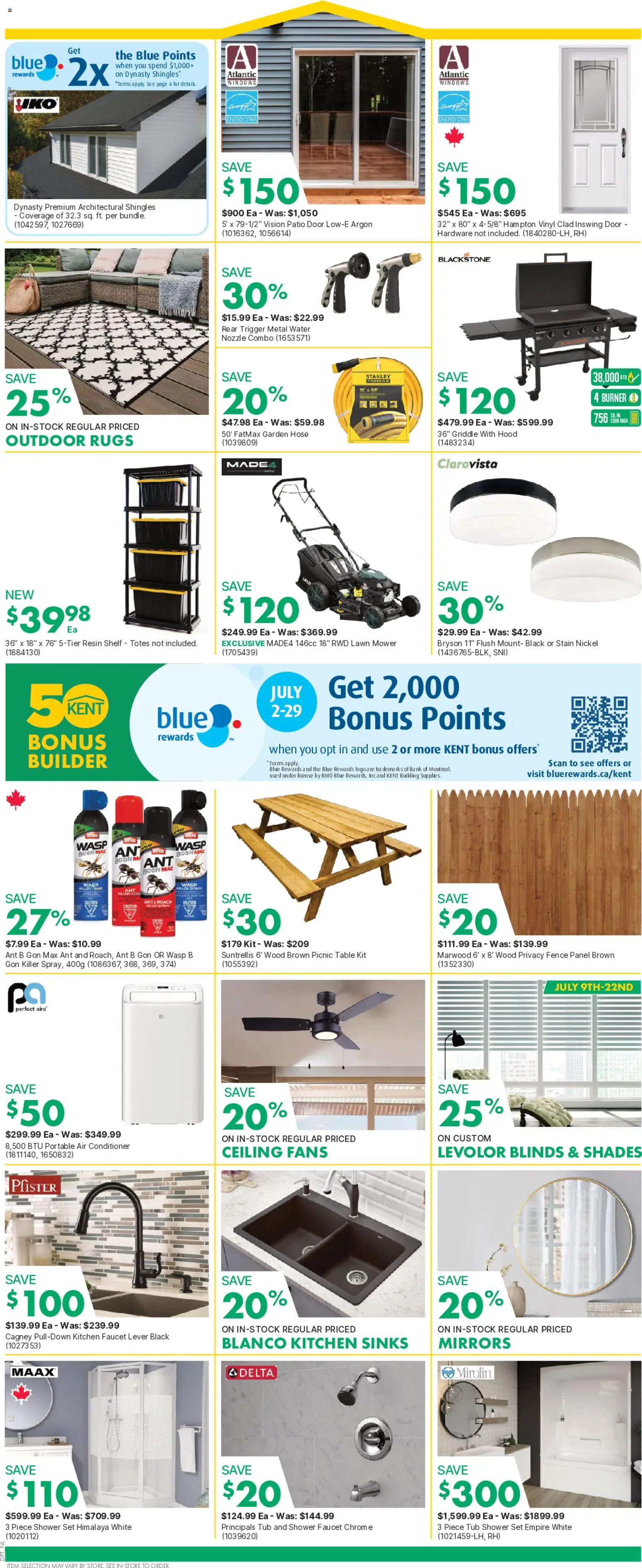 Kent flyer valid from Jul 16, 2026 | Page: 2 | Products: Conditioner, Shelf, Table, Shower