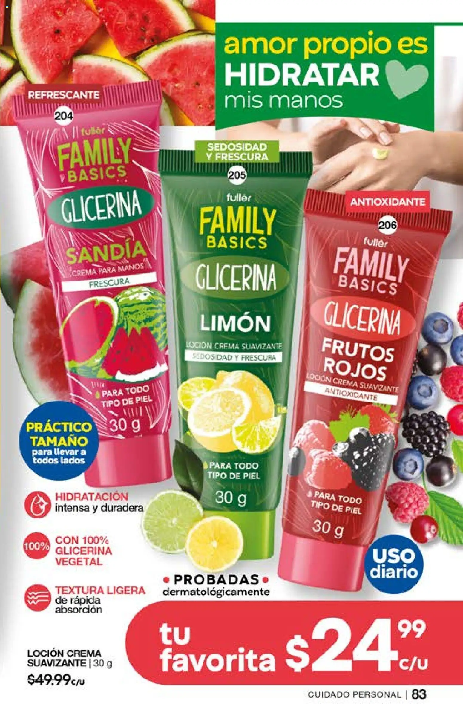 Nuevas ofertas de Fuller válidas en toda la República Mexicana desde el 01.04.2026. ¡Encuentra las mejores ofertas en Fuller campaña 26 2026! | Página: 83 | Productos: Sandía, Limón, Loción, Suavizante