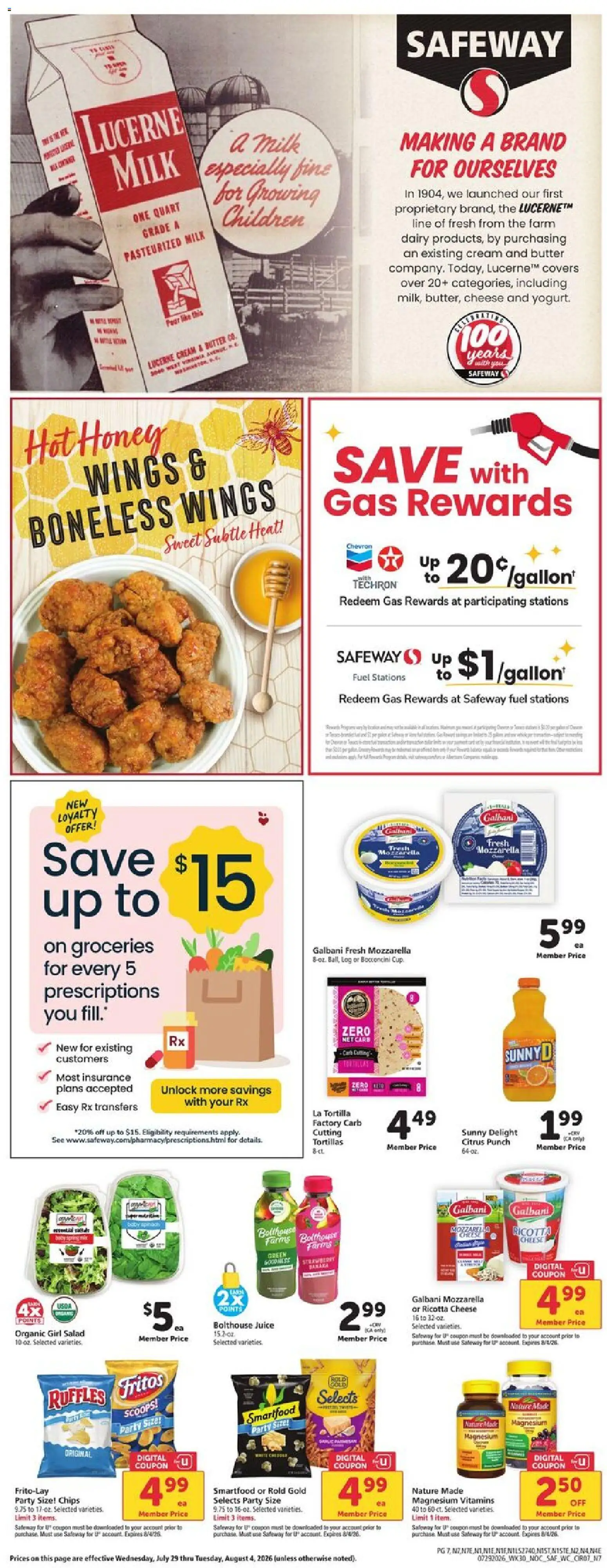 Safeway Weekly Ad - valid from 07/29/2026 | Page: 7 | Products: Wc, Butter, Cheese, Chips