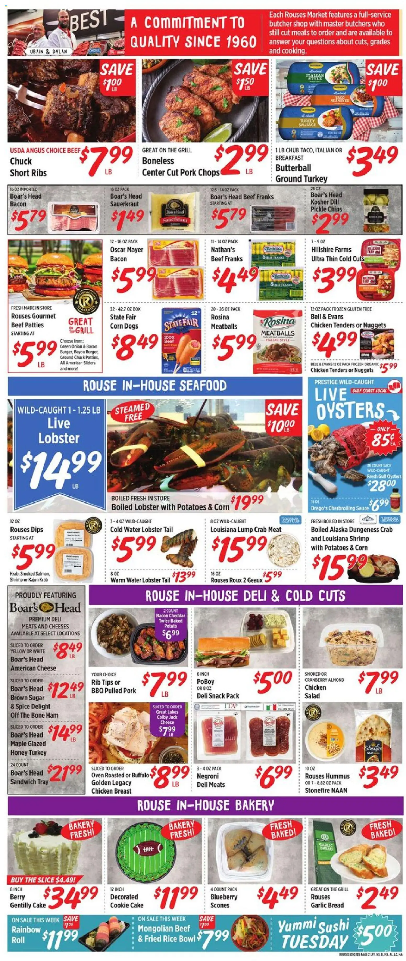 Rouses Weekly Ad - valid from 09/02/2026 | Page: 6 | Products: Sugar, Pulled pork, Garlic, Onion