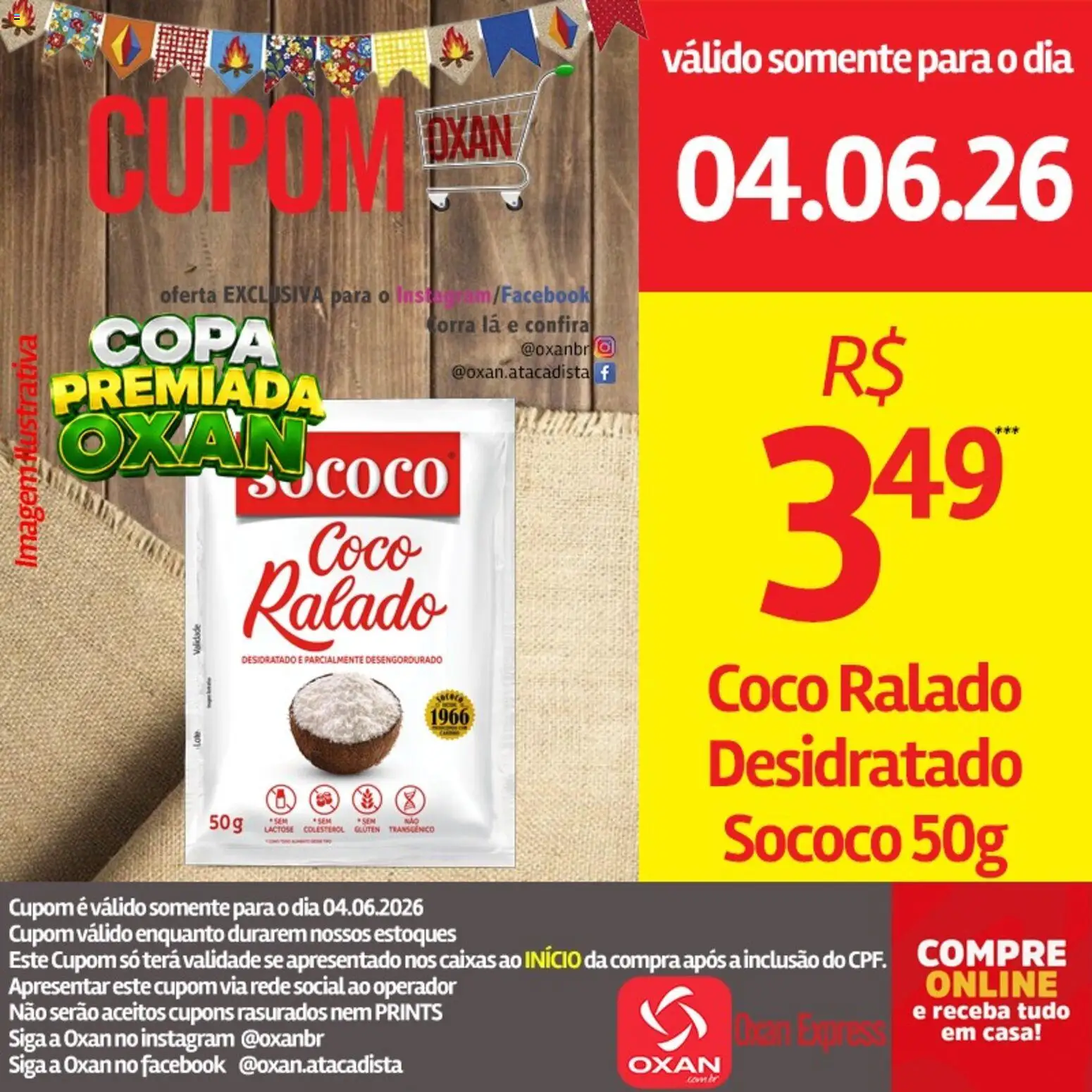 Oxan Atacadista Folheto - válido de 04.06.2026 | Página: 16 | Produtos: Coco, Copa